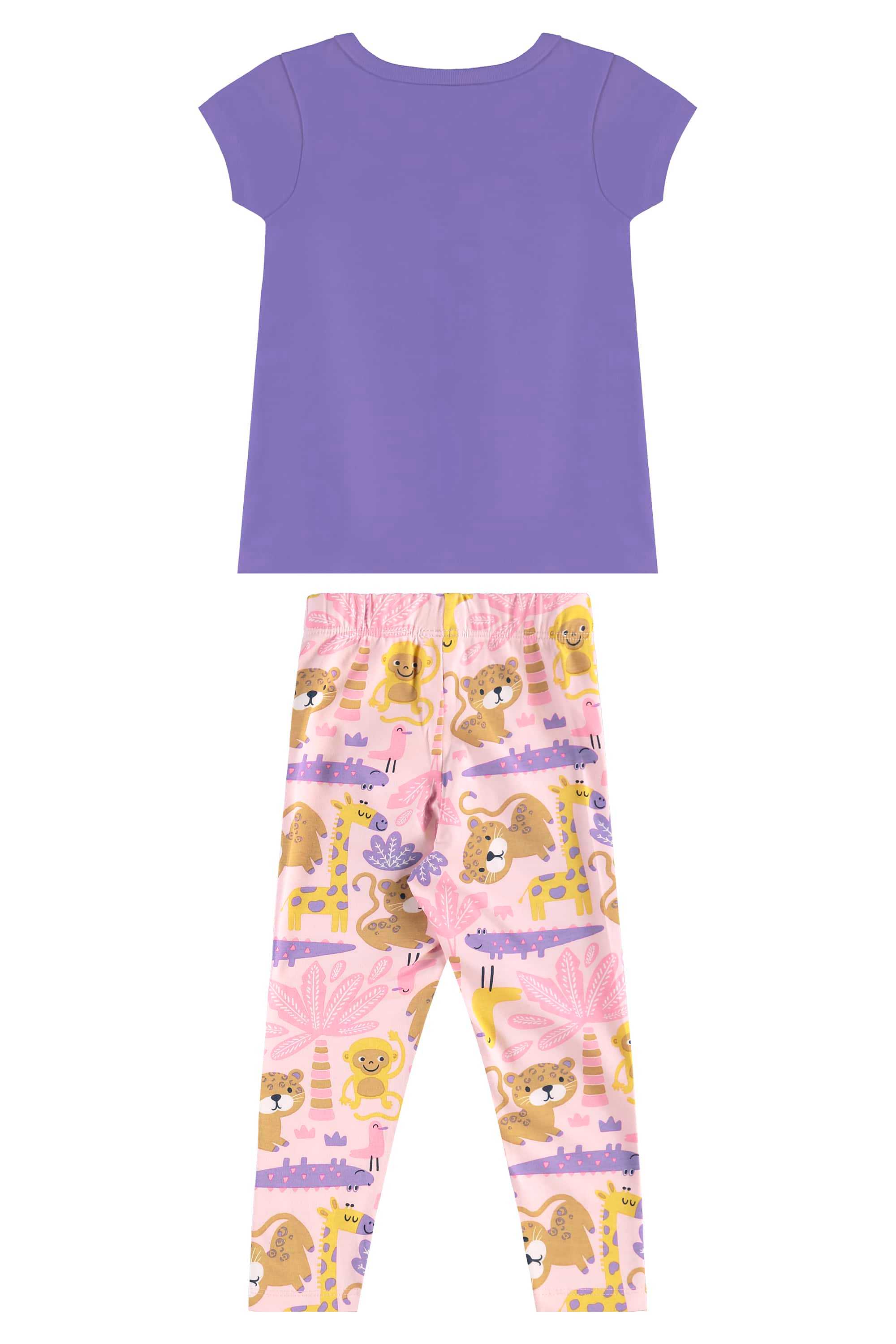 Conjunto com Blusa Estampada e Legging para Menina (Roxo) Bee Loop - Imagem 16