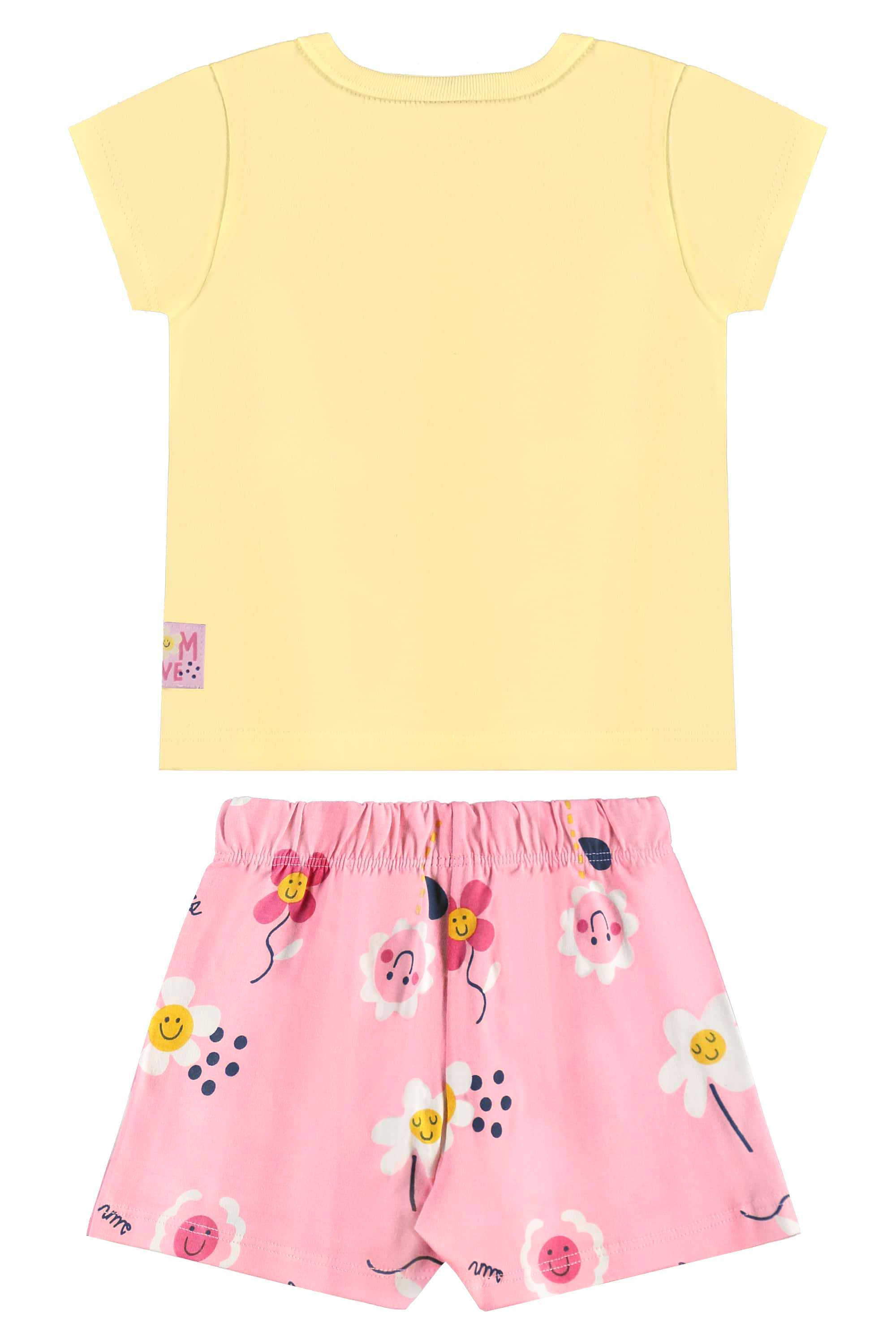 Conjunto com Blusa e Short-Saia para Menina (Amarelo) Bee Loop - Imagem 28