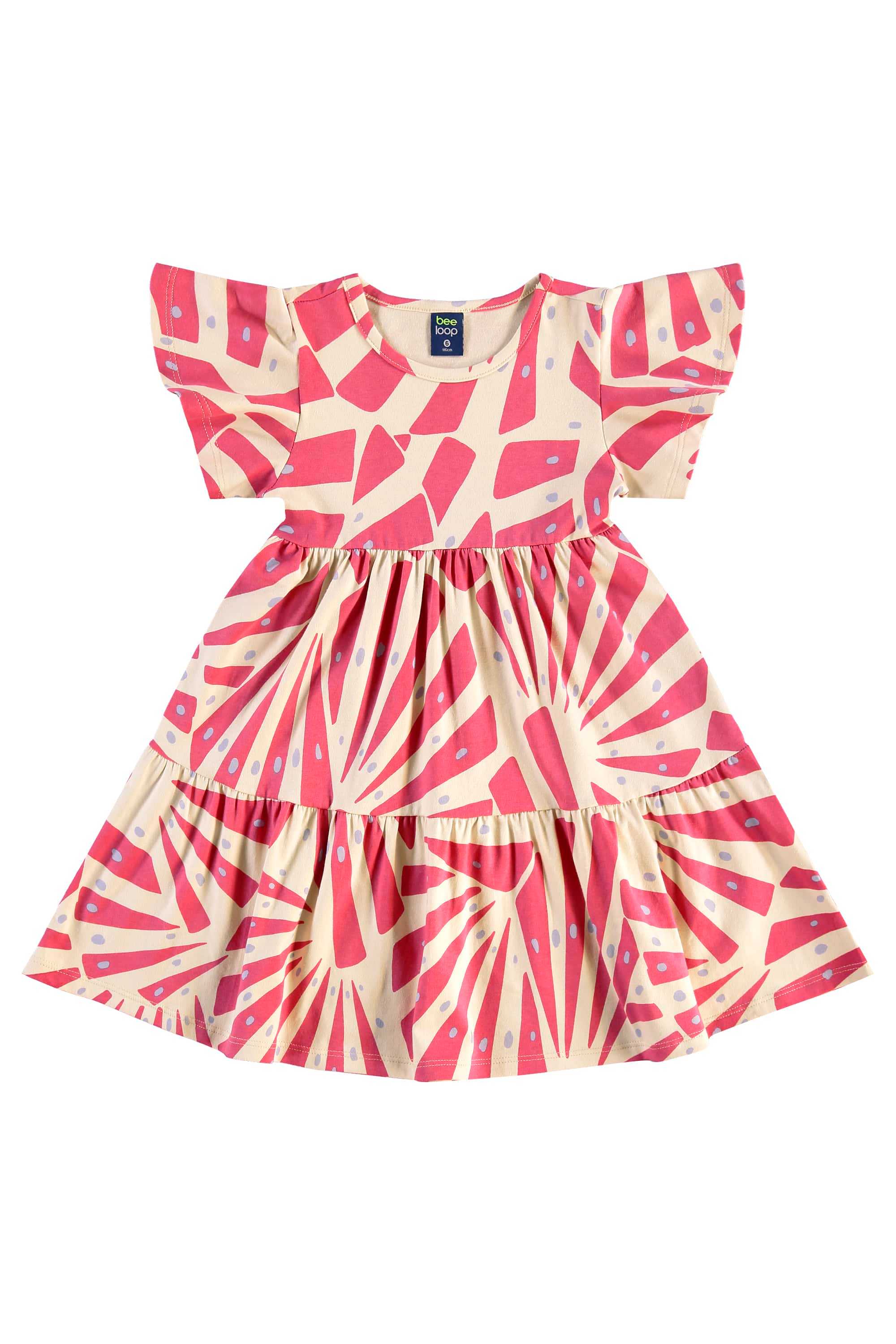 Vestido em Cotton para Menina (Rosa) Bee Loop