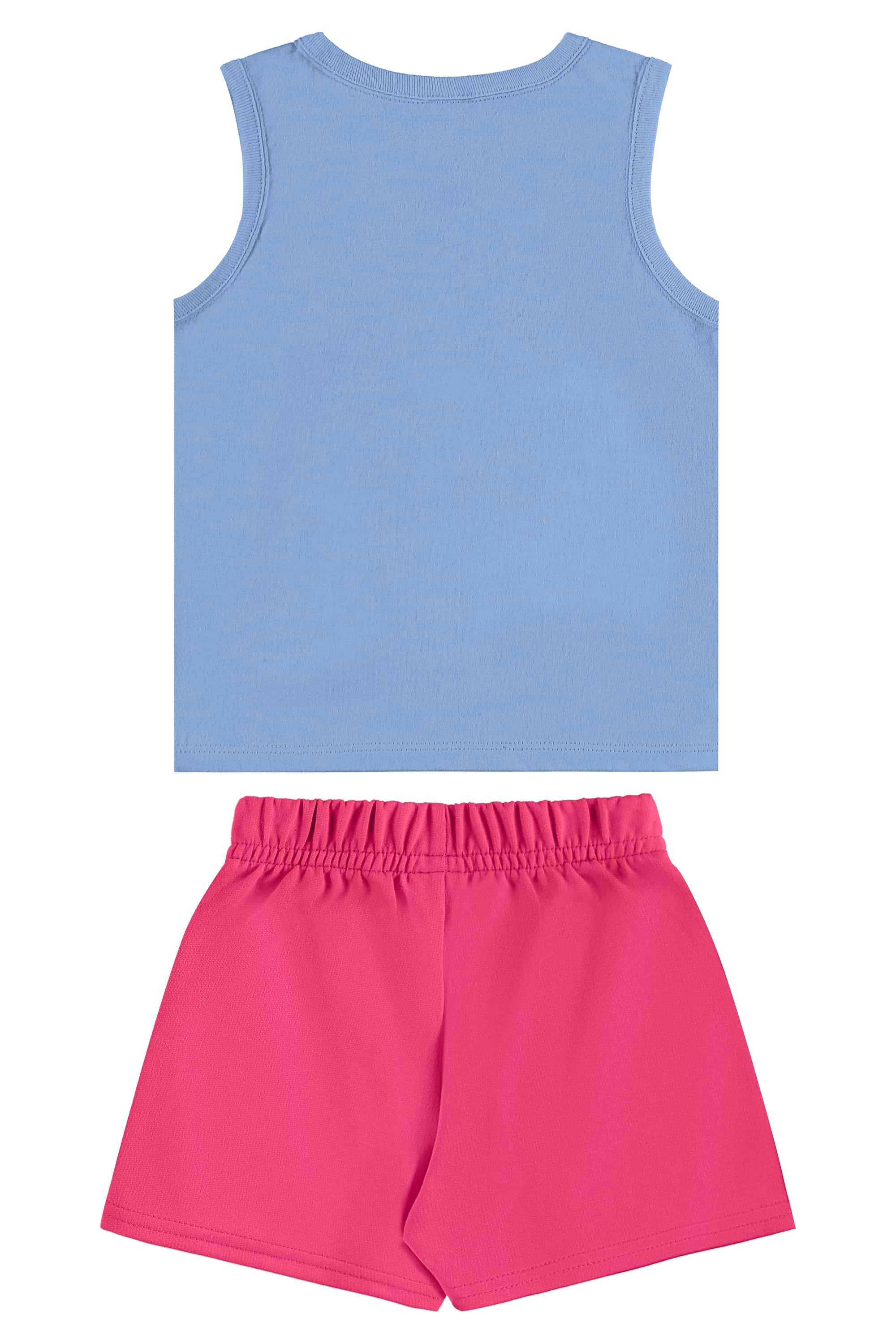 Conjunto com Regata e Short para Menina (Azul) Bee Loop - Imagem 34