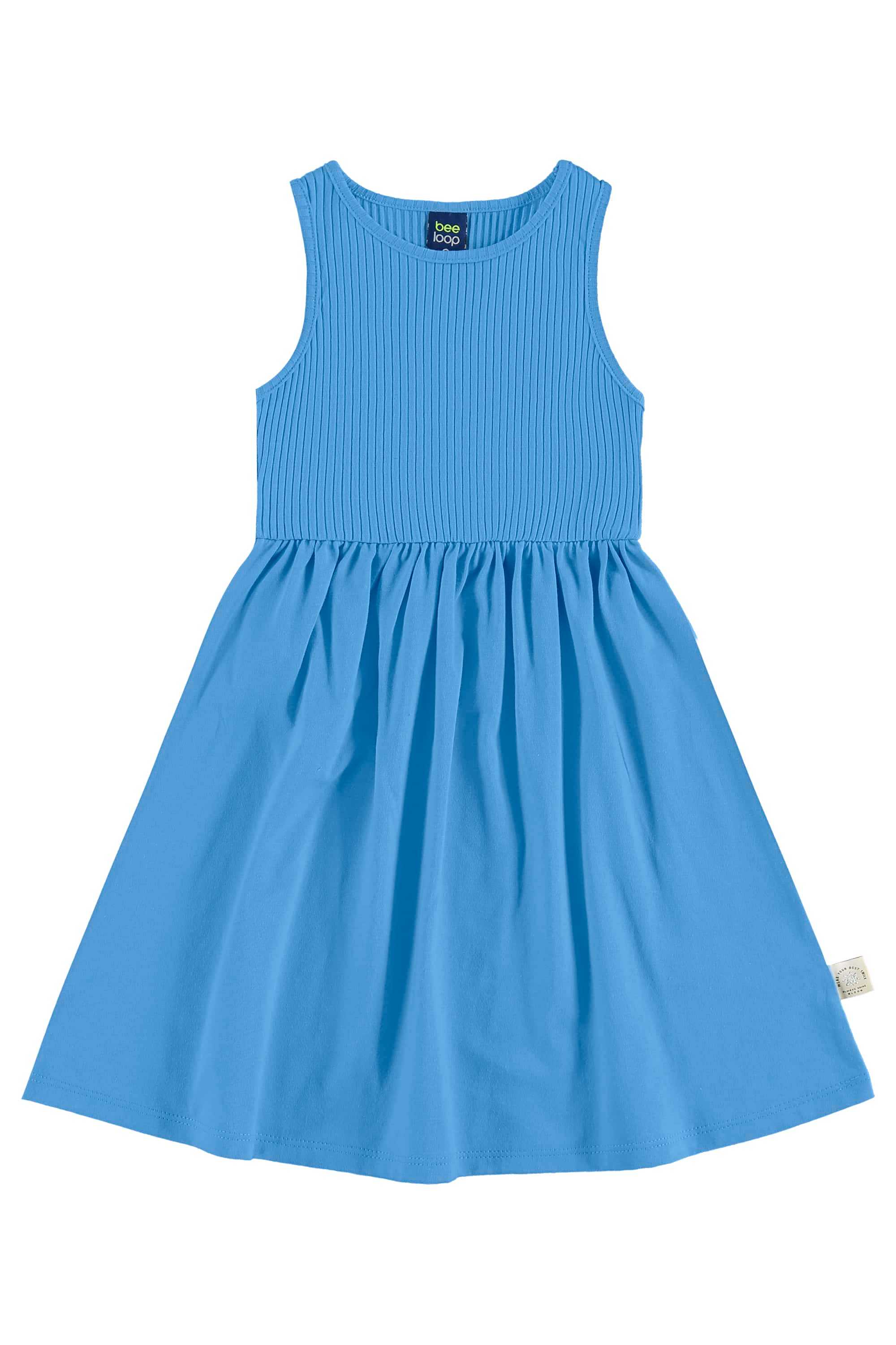 Vestido em Ribana para Menina (Azul) Bee Loop