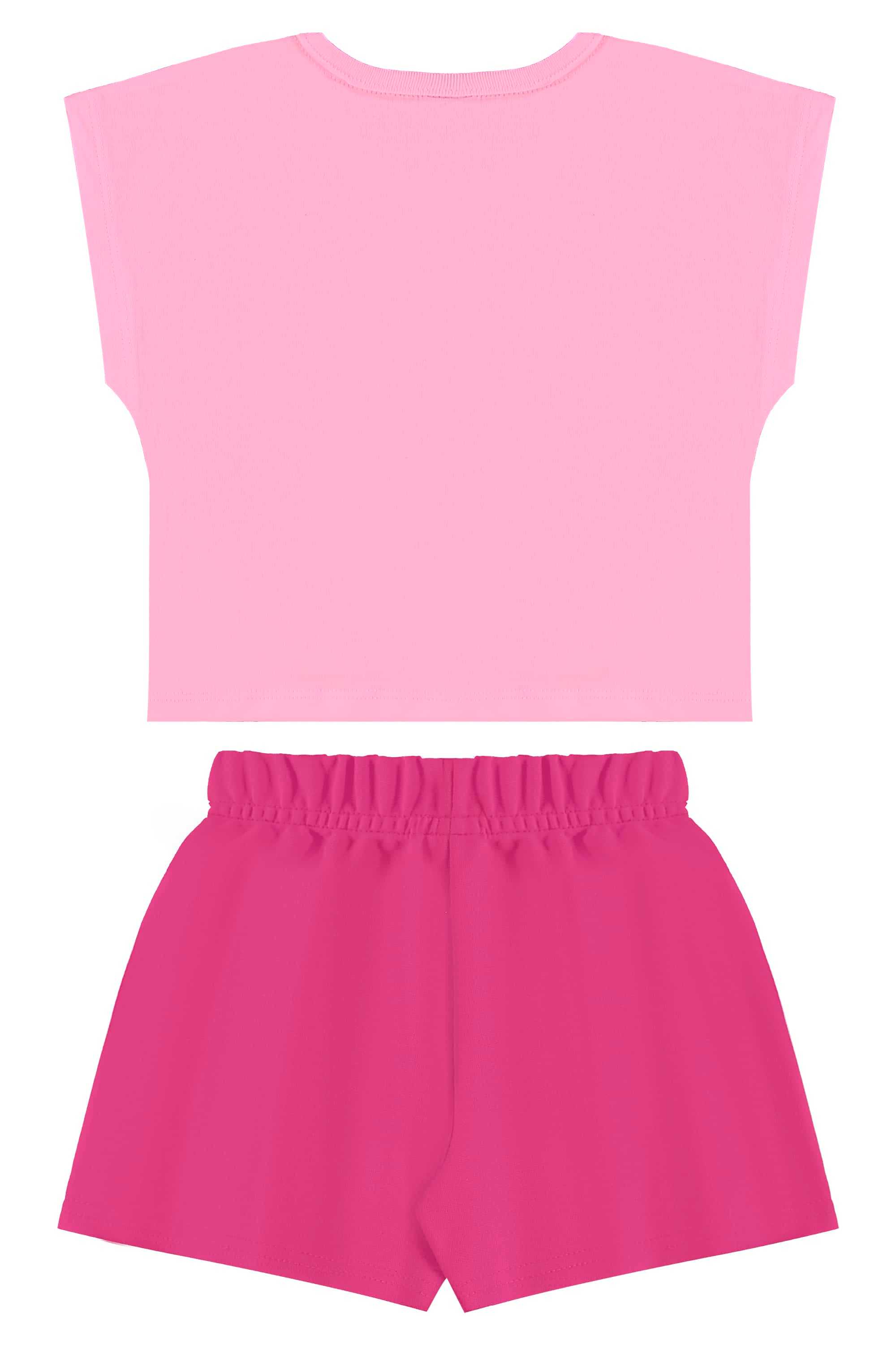 Conjunto com Blusa de Borboleta e Short para Menina (Rosa) Bee Loop - Imagem 12