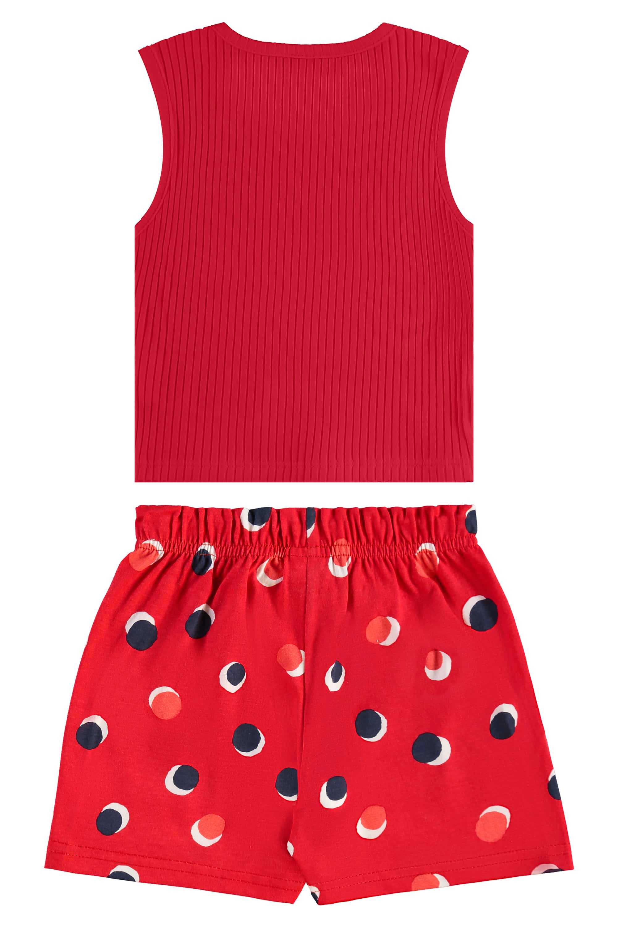 Conjunto com Regata Cropped e Short de Bolinhas para Menina (Vermelho) Bee Loop - Imagem 34