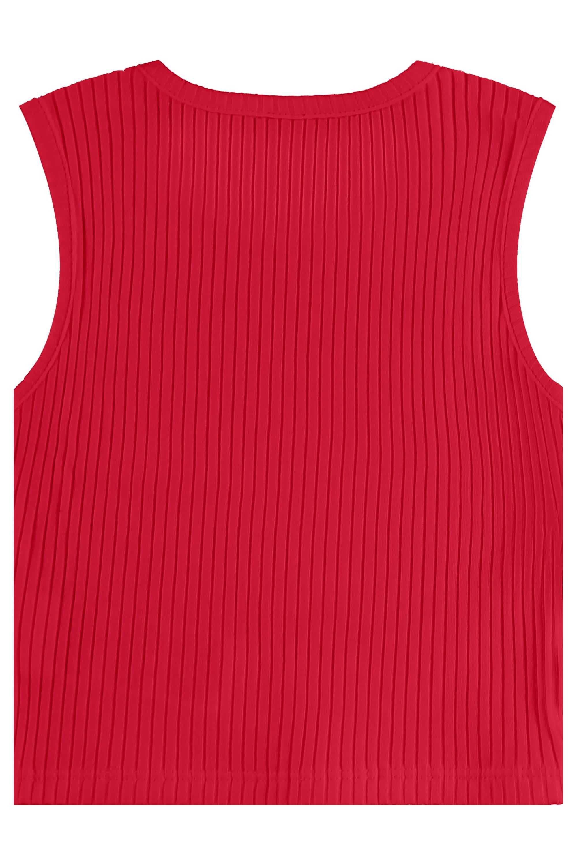 Conjunto com Regata Cropped e Short de Bolinhas para Menina (Vermelho) Bee Loop - Imagem 23