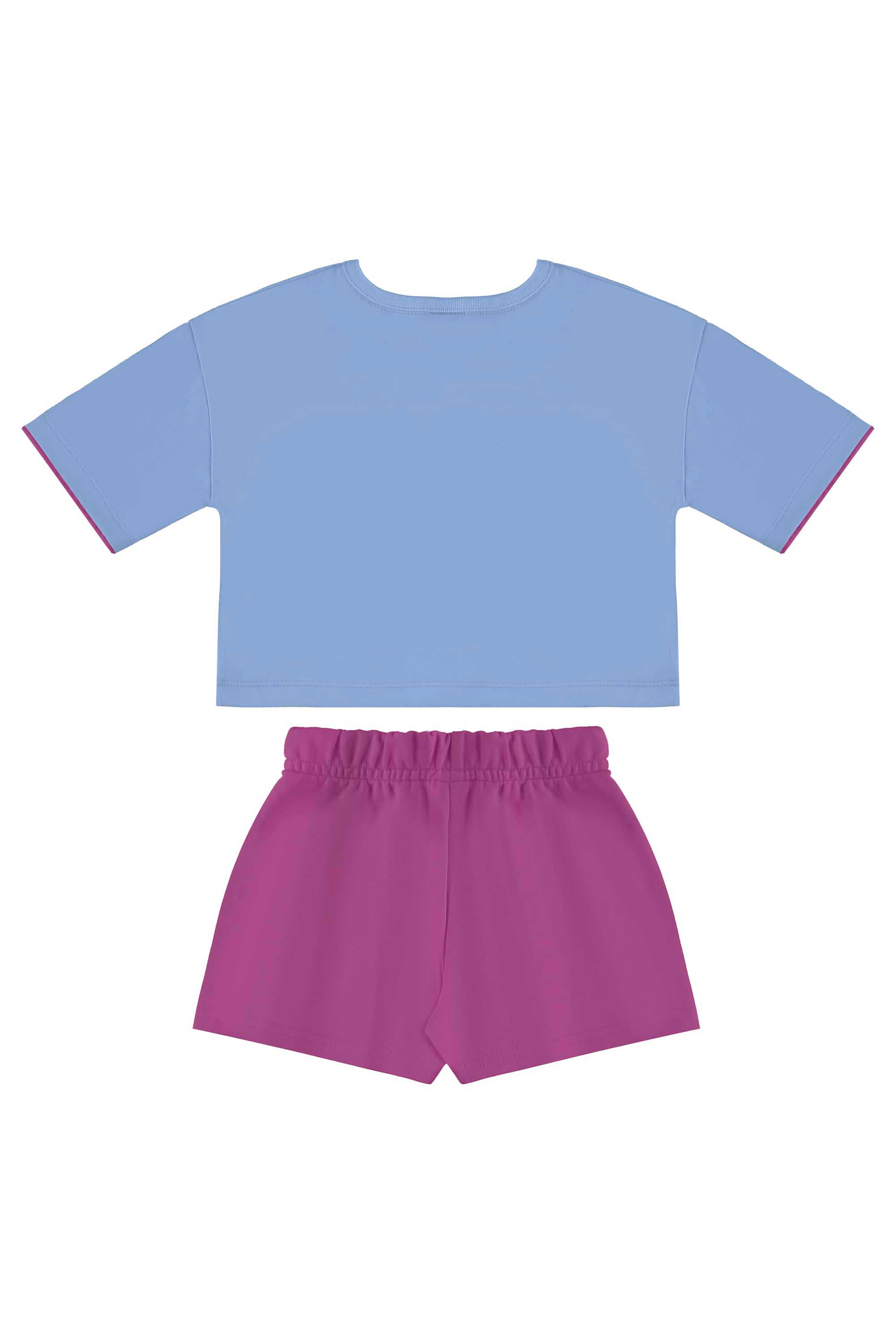 Conjunto com Blusa e Short para Menina (Azul) Bee Loop - Imagem 22