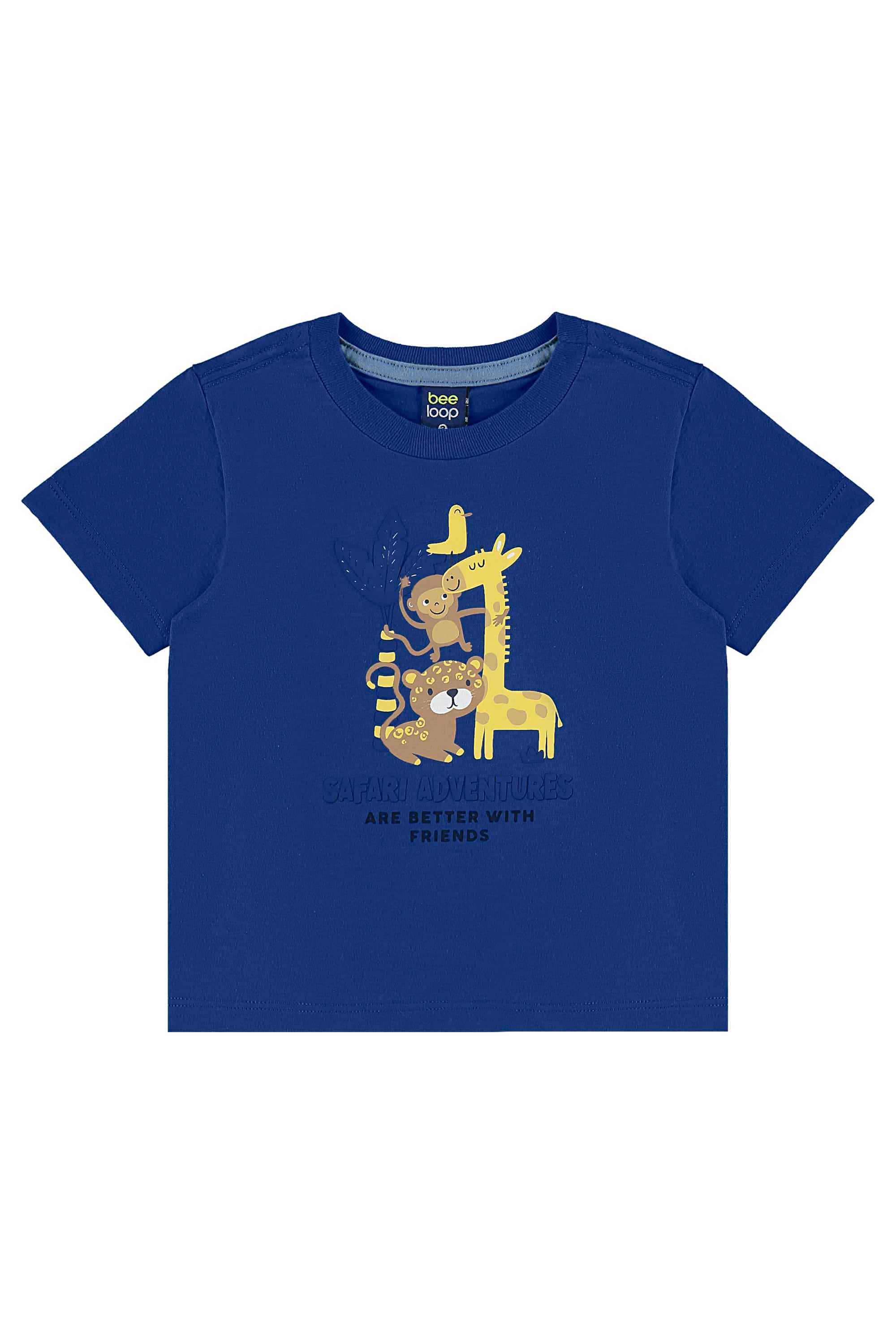 Conjunto de Bichinhos com Camiseta e Bermuda para Menino (Azul) Bee Loop - Imagem 20
