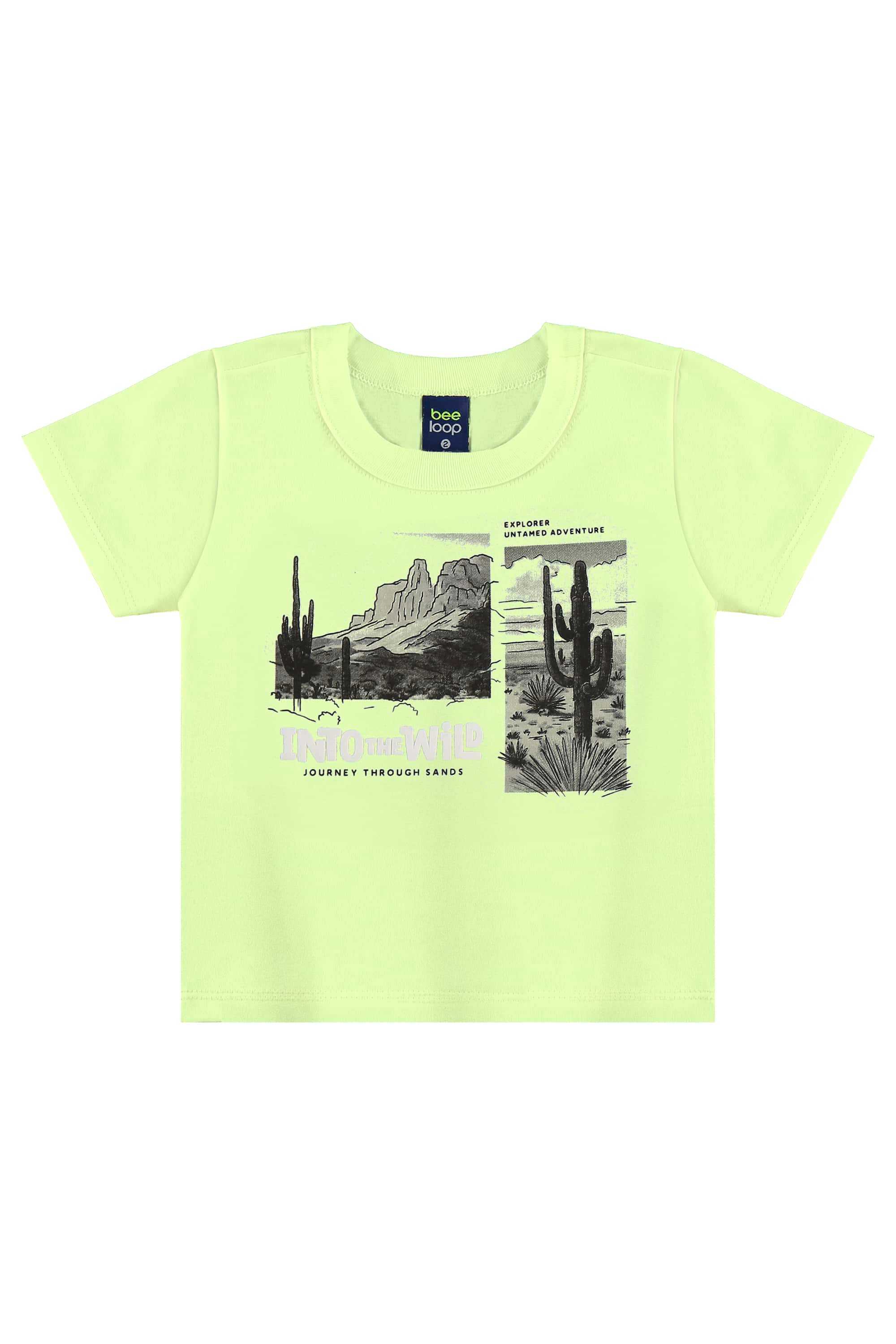 Conjunto com Camiseta e Bermuda para Menino (Verde) Bee Loop - Imagem 26