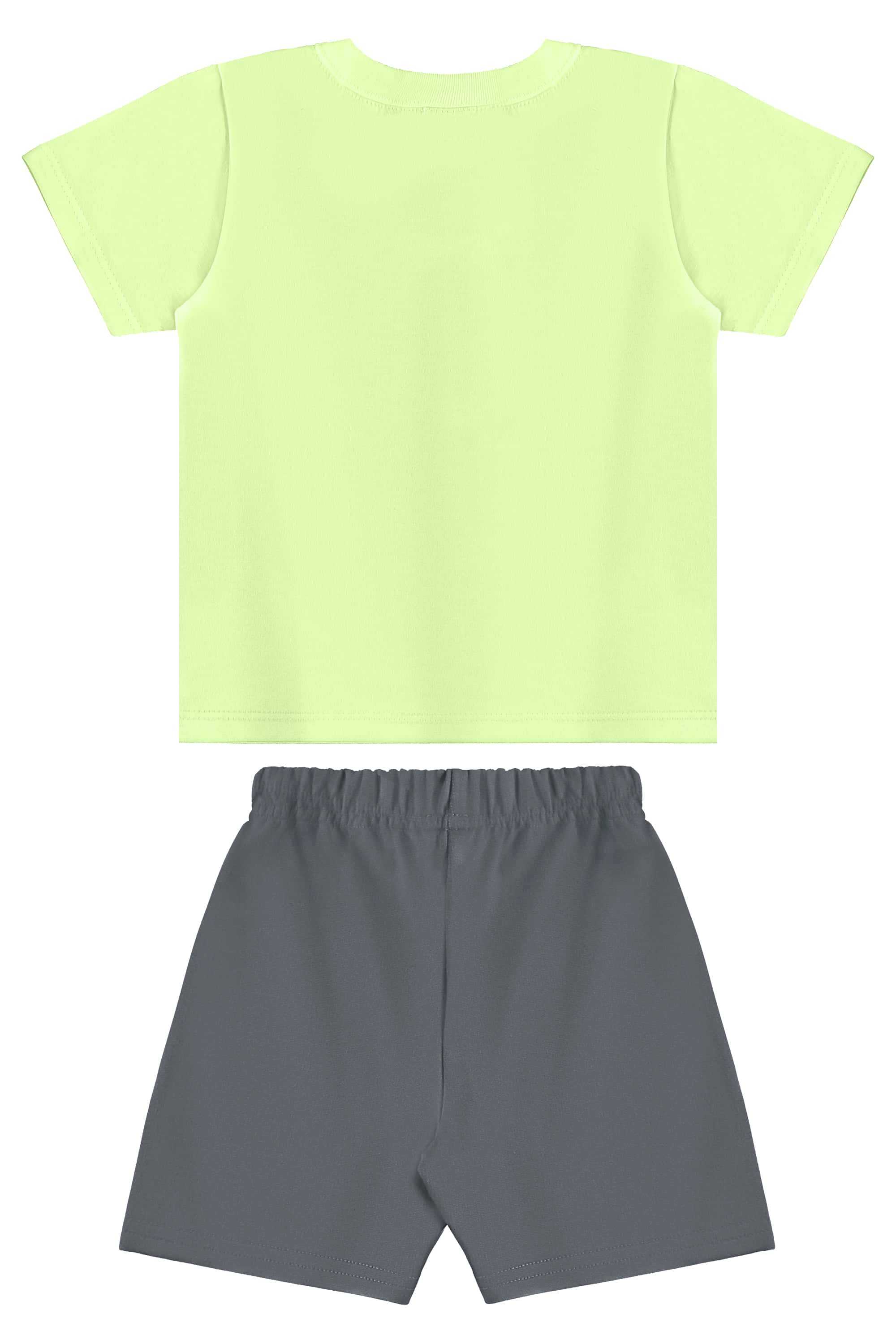 Conjunto com Camiseta e Bermuda para Menino (Verde) Bee Loop - Imagem 16