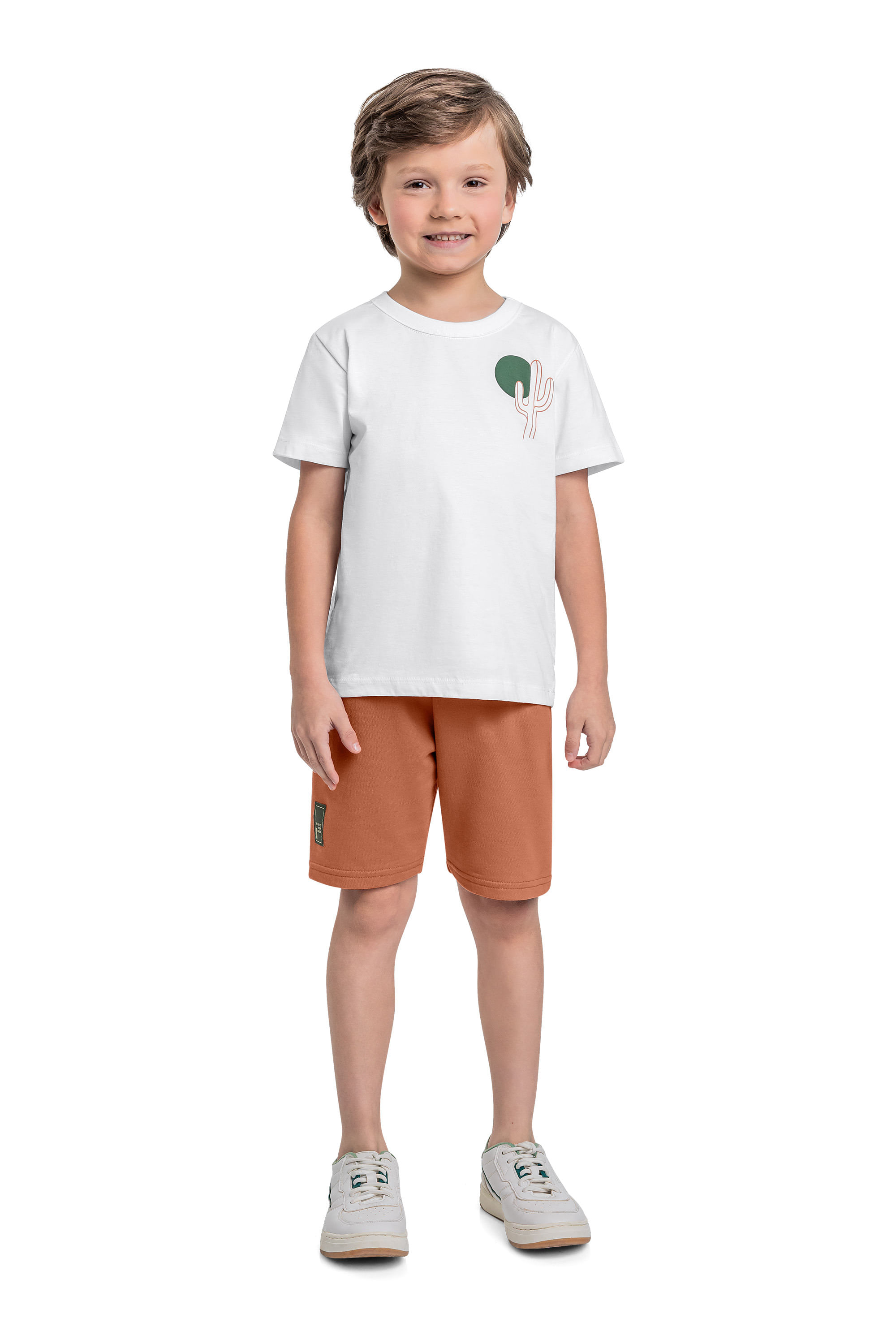 Conjunto com Camiseta Estampada e Bermuda para Menino (Branco) Bee Loop - Imagem 17