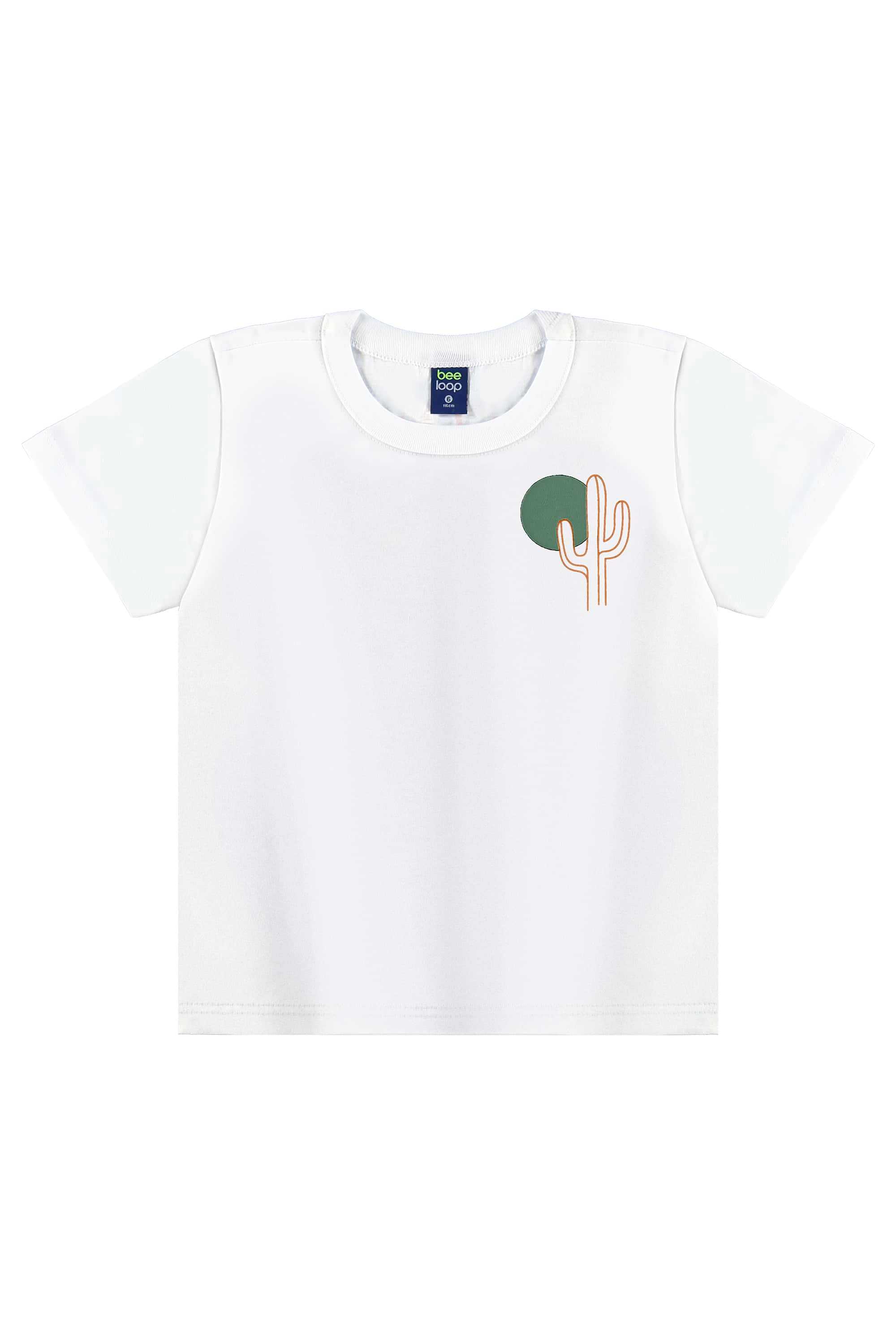 Conjunto com Camiseta Estampada e Bermuda para Menino (Branco) Bee Loop - Imagem 11