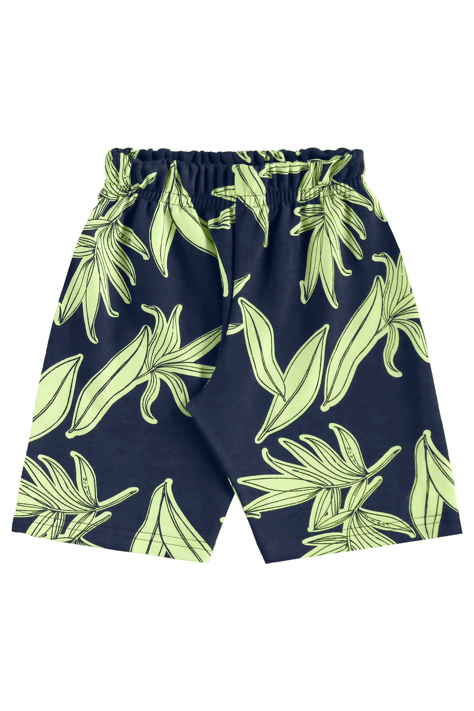 Conjunto de Folhas com Regata e Bermuda para Menino (Verde) Bee Loop - Imagem 32