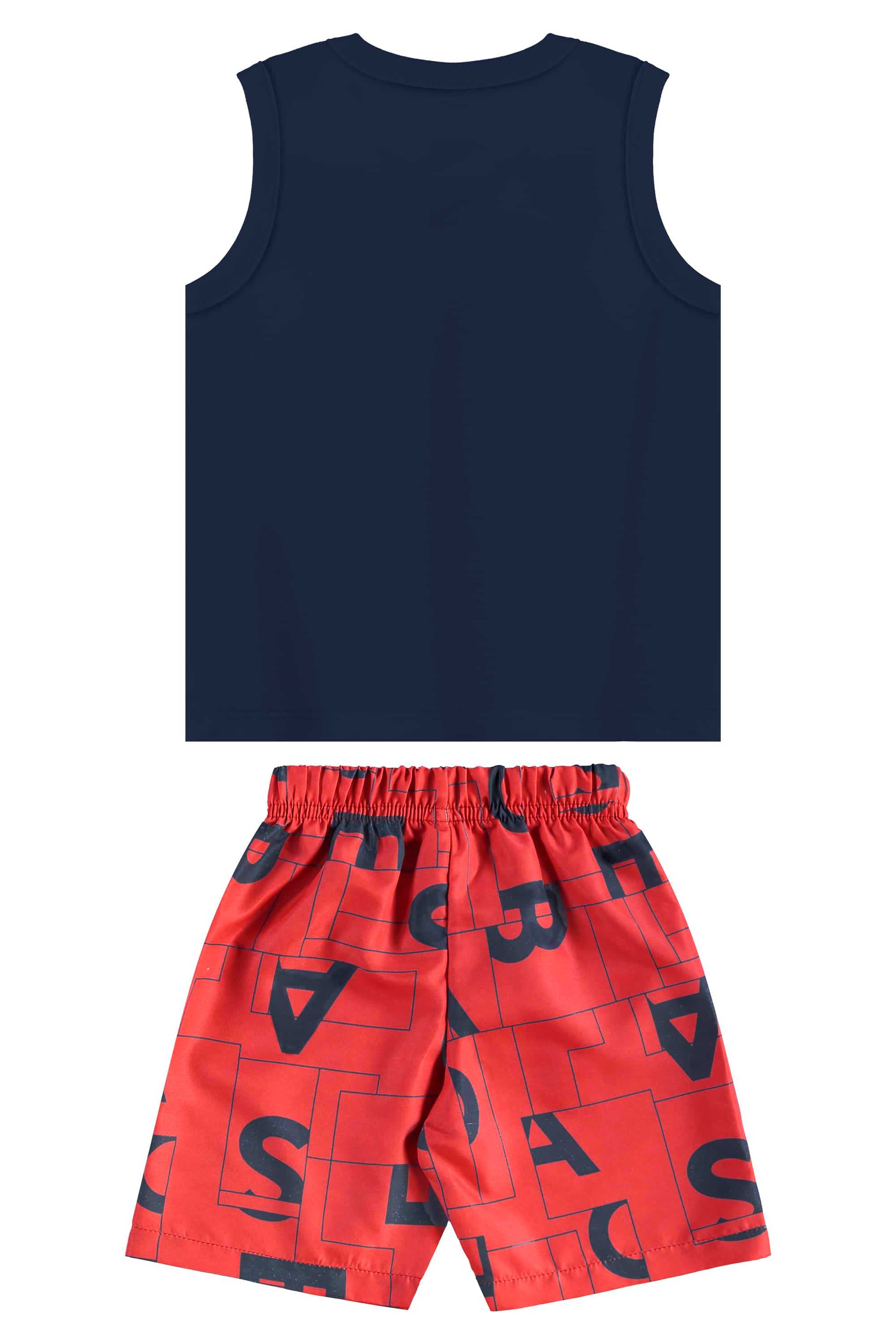 Conjunto Estampado com Regata e Bermuda para Menino (Azul Marinho) Bee Loop - Imagem 10