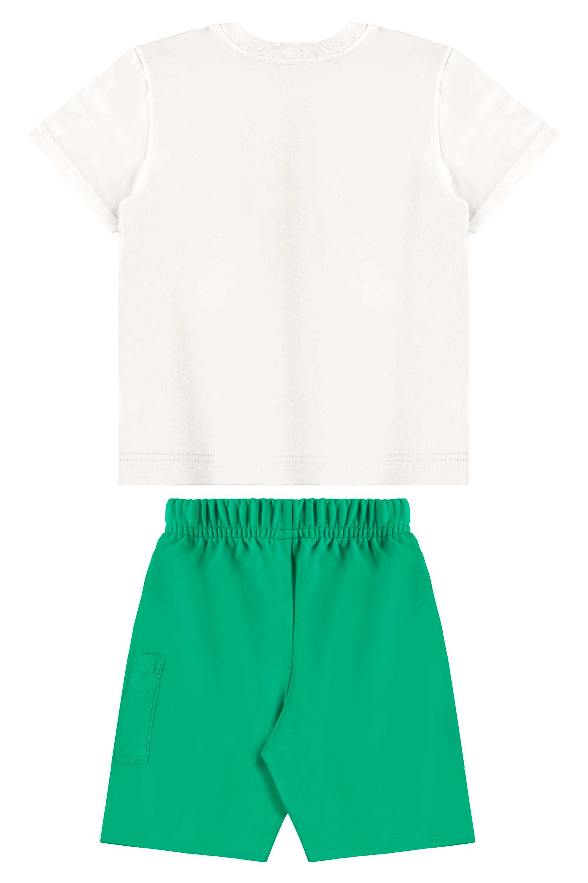 Conjunto com Camiseta Estampada e Bermuda para Menino (Off White) Bee Loop - Imagem 34
