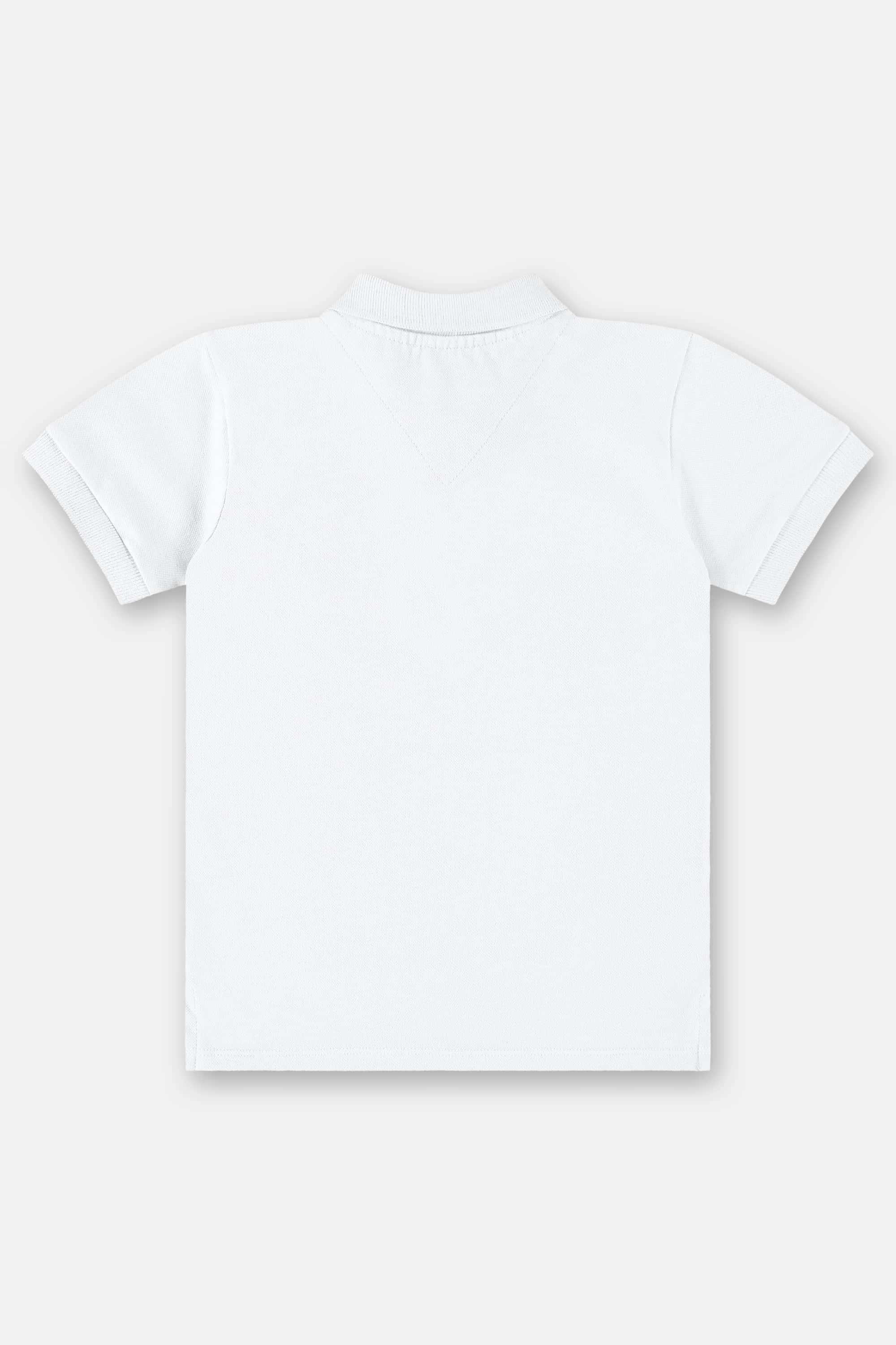 Camisa Polo Infantil Básica para Meninos (Branco) Up Baby - Imagem 4