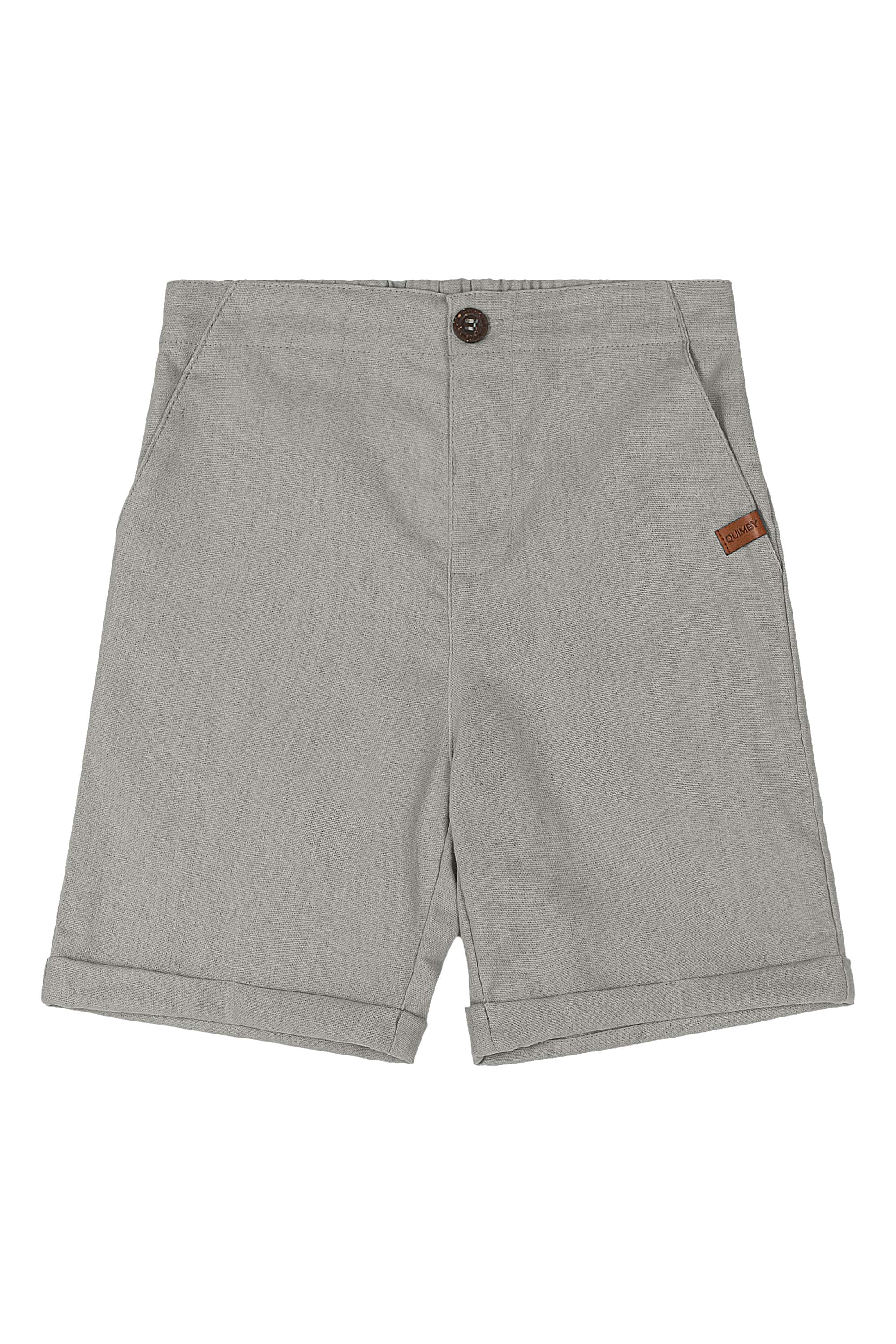 Bermuda Infantil Masculina em Viscolinho (Cinza) Quimby