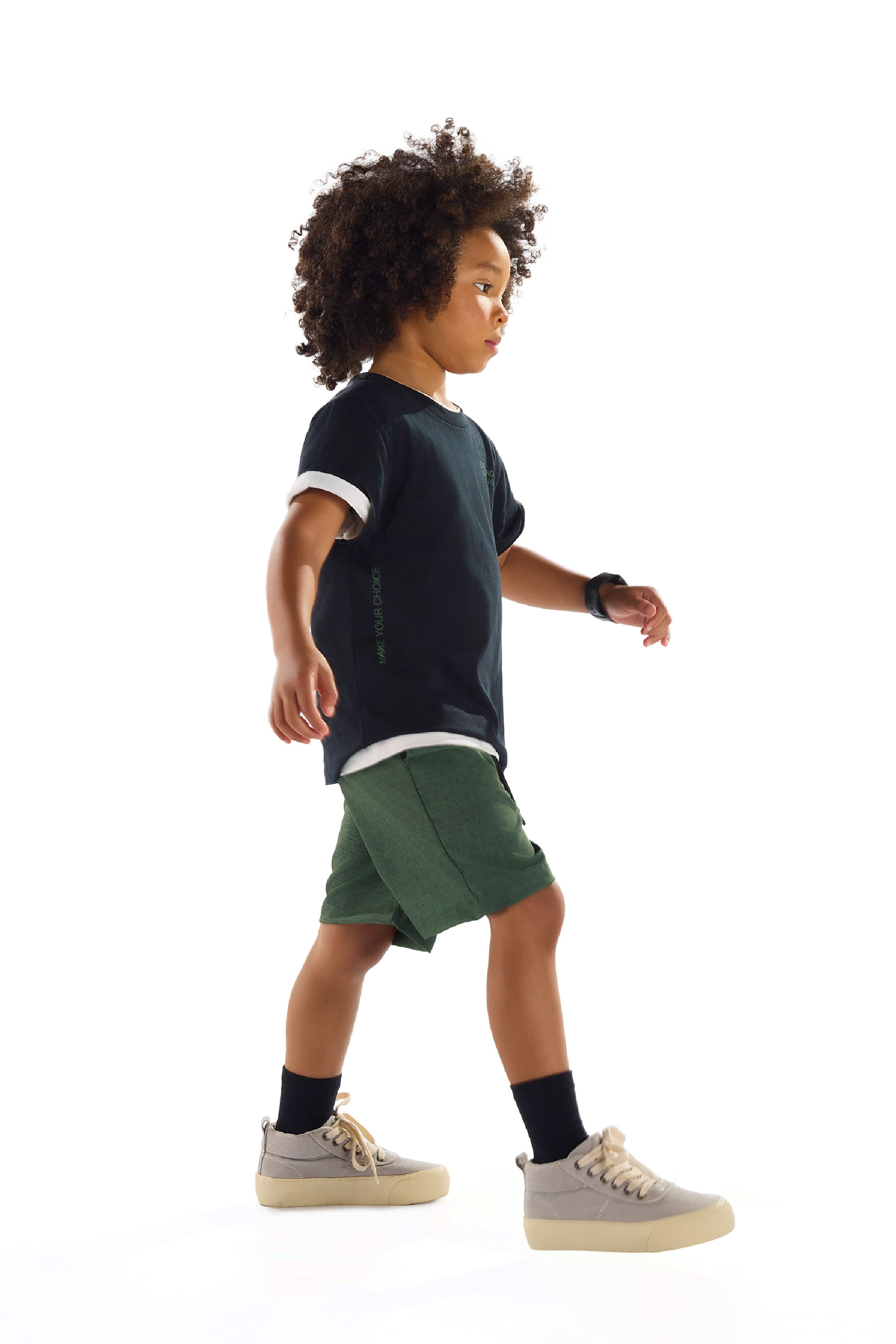 Conjunto Infantil com Camiseta e Bermuda (Preto) Quimby - Imagem 35