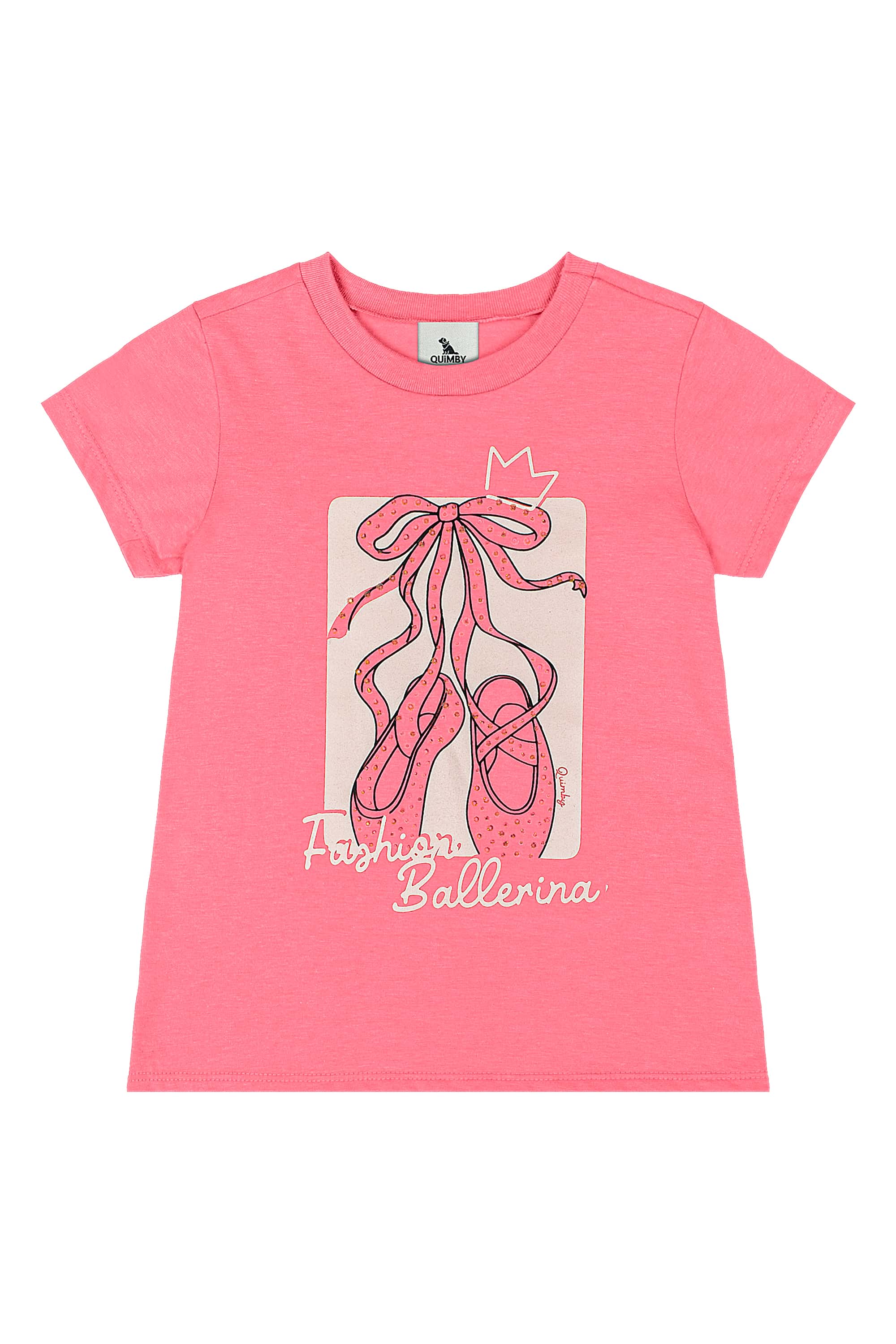 Conjunto com Blusa e Calça Legging de Bolinhas (Rosa) Quimby - Imagem 3