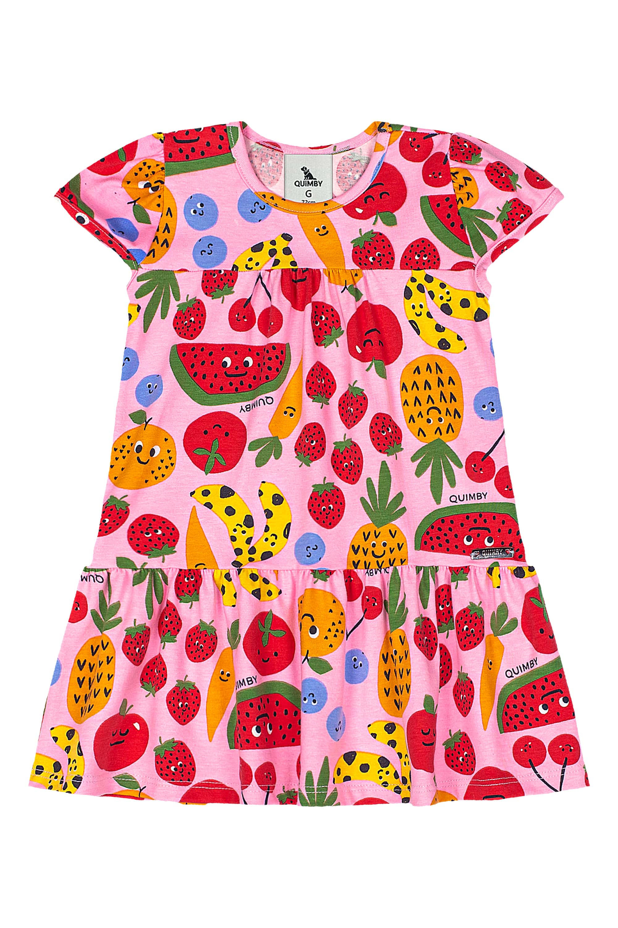 Vestido de Frutinhas para Bebê (Roxo) Quimby