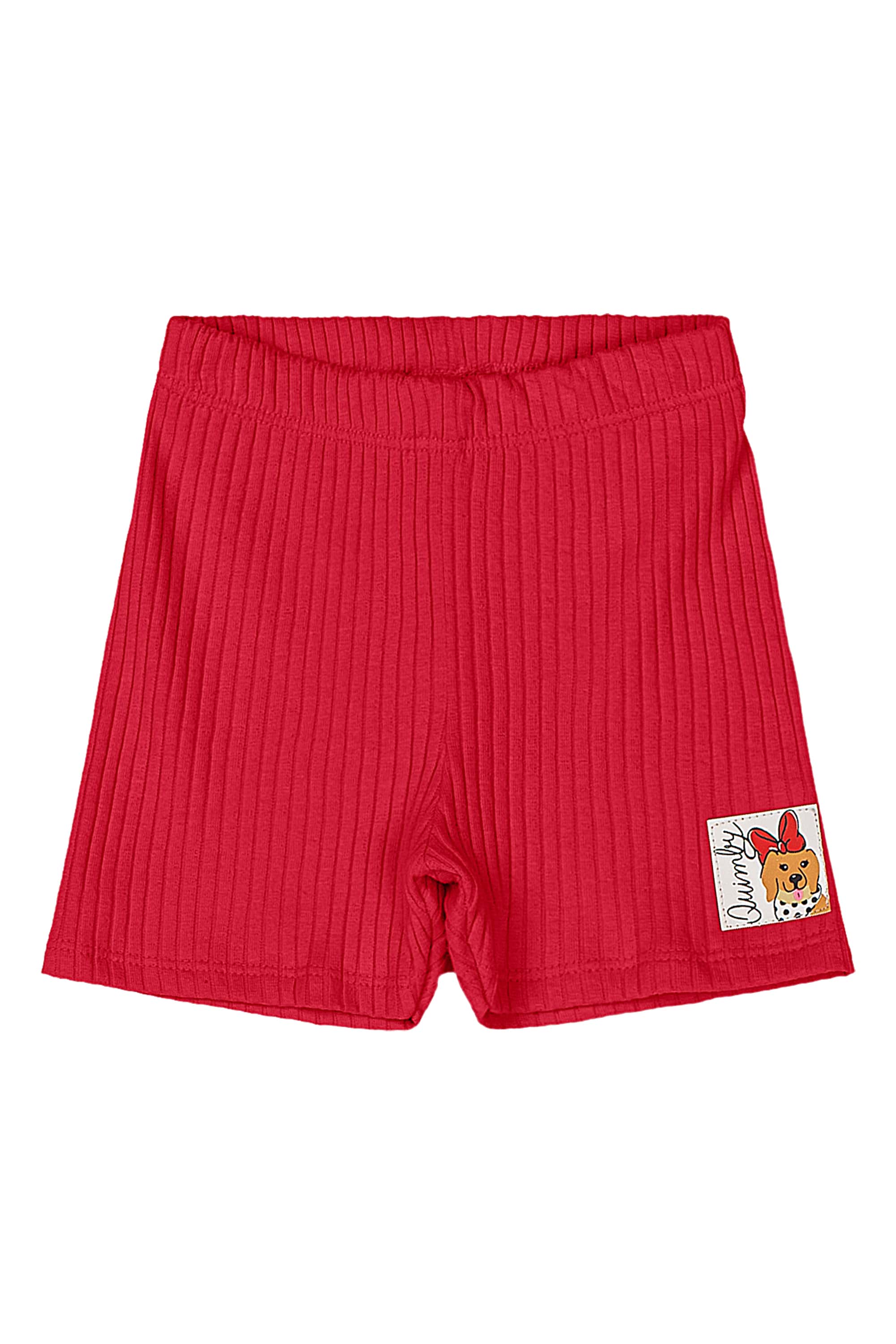Conjunto Bebê com Blusa e Bermuda Ciclista (Vermelho) Quimby - Imagem 3