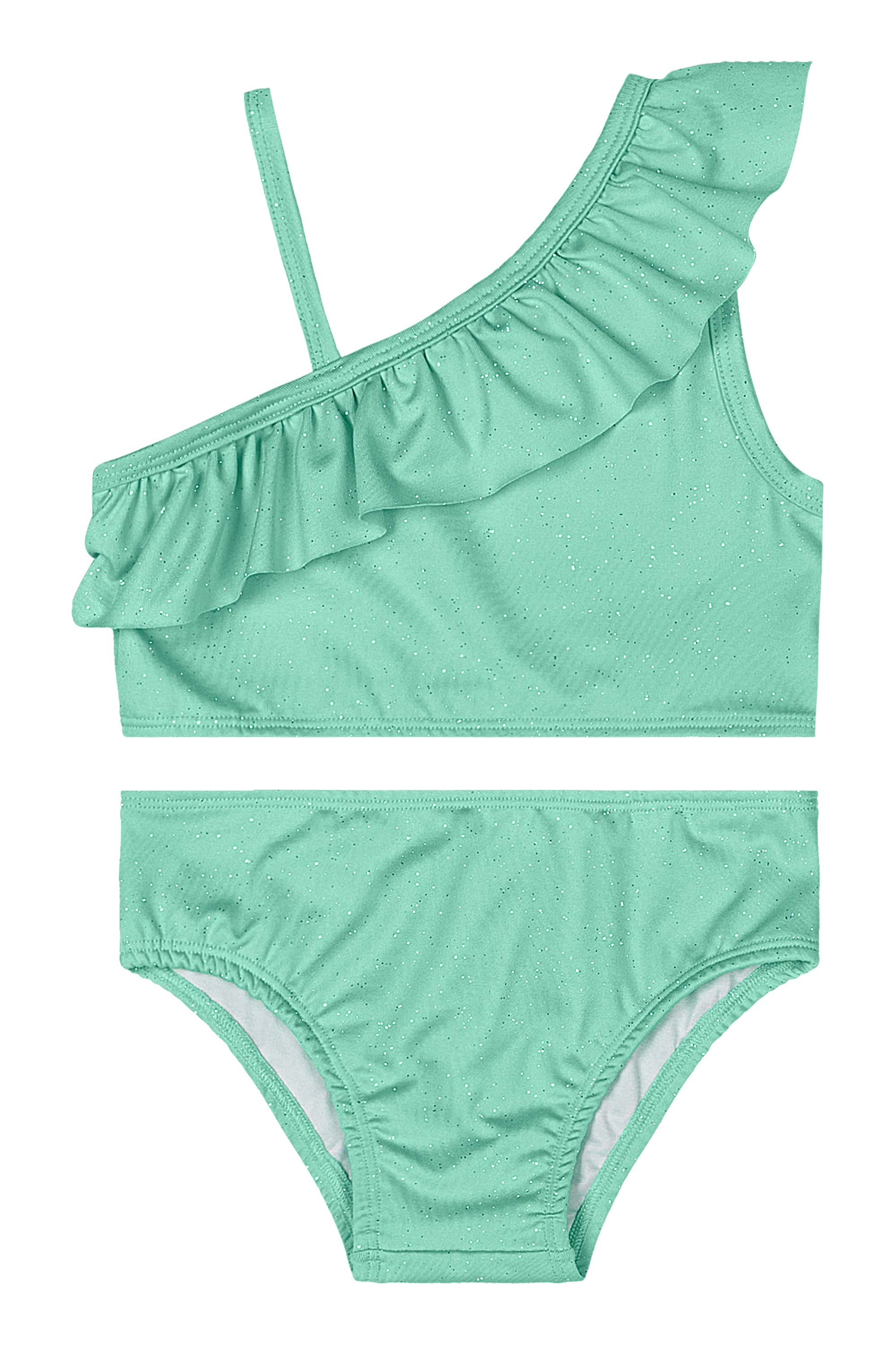 Biquíni FPS +50 com Glitter Infantil (Verde) Quimby