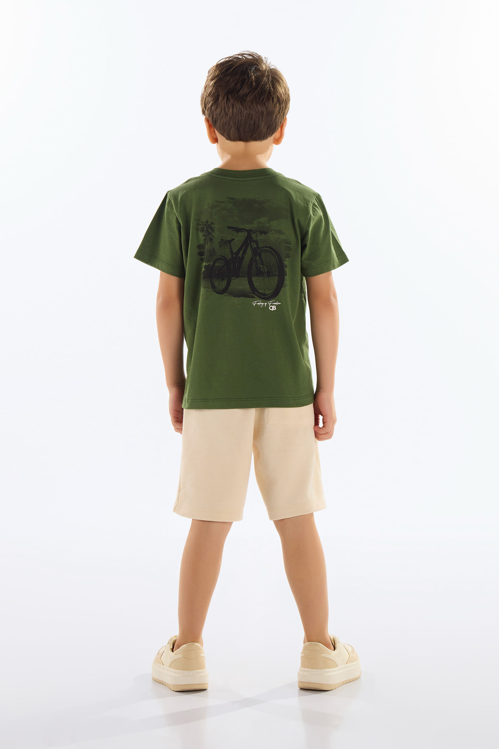 Conjunto com Camiseta e Bermuda para Menino (Verde) Quimby - Imagem 19
