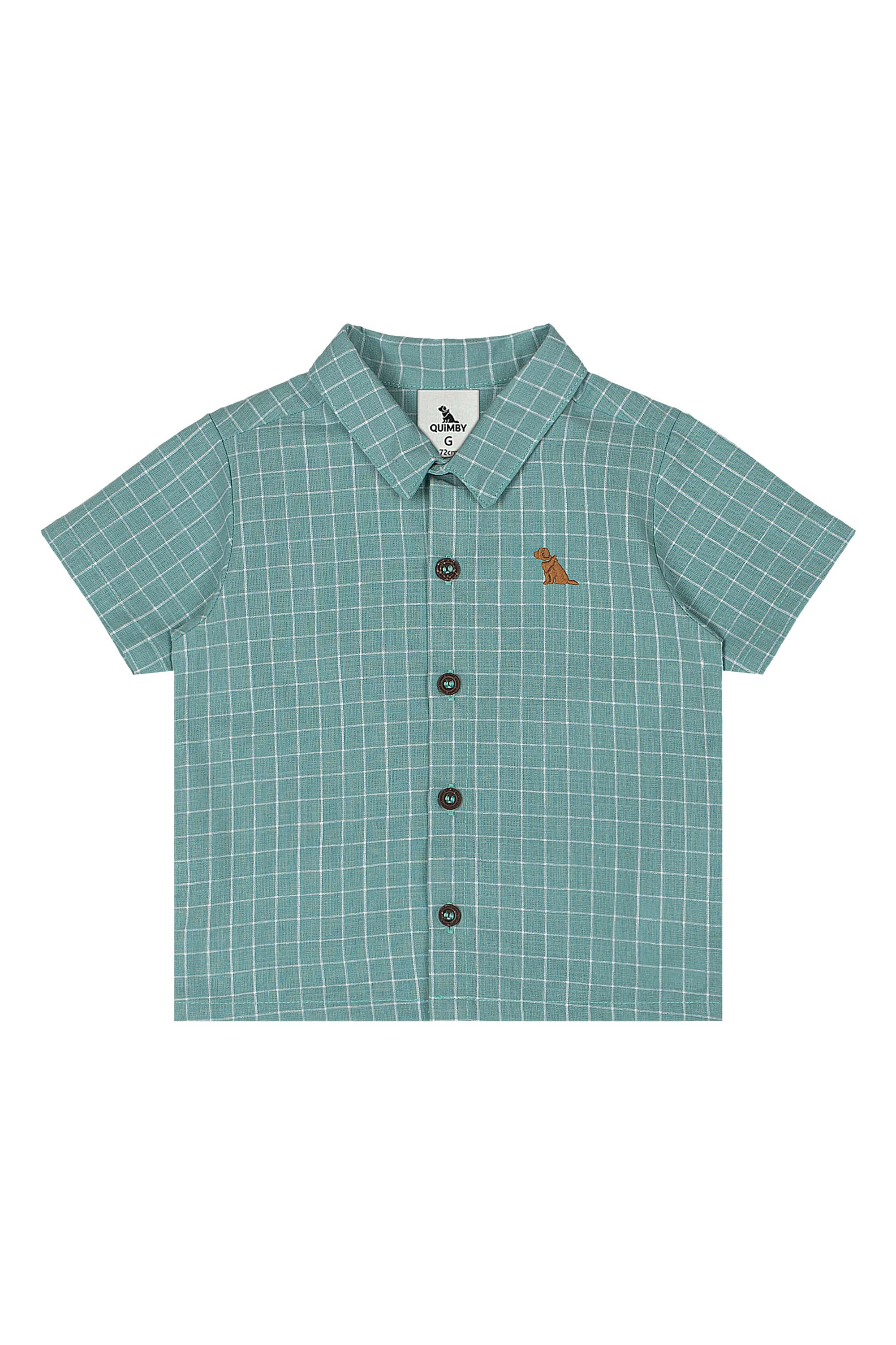 Conjunto Bebê Menino com Camisa e Bermuda (Verde) Quimby - Imagem 32