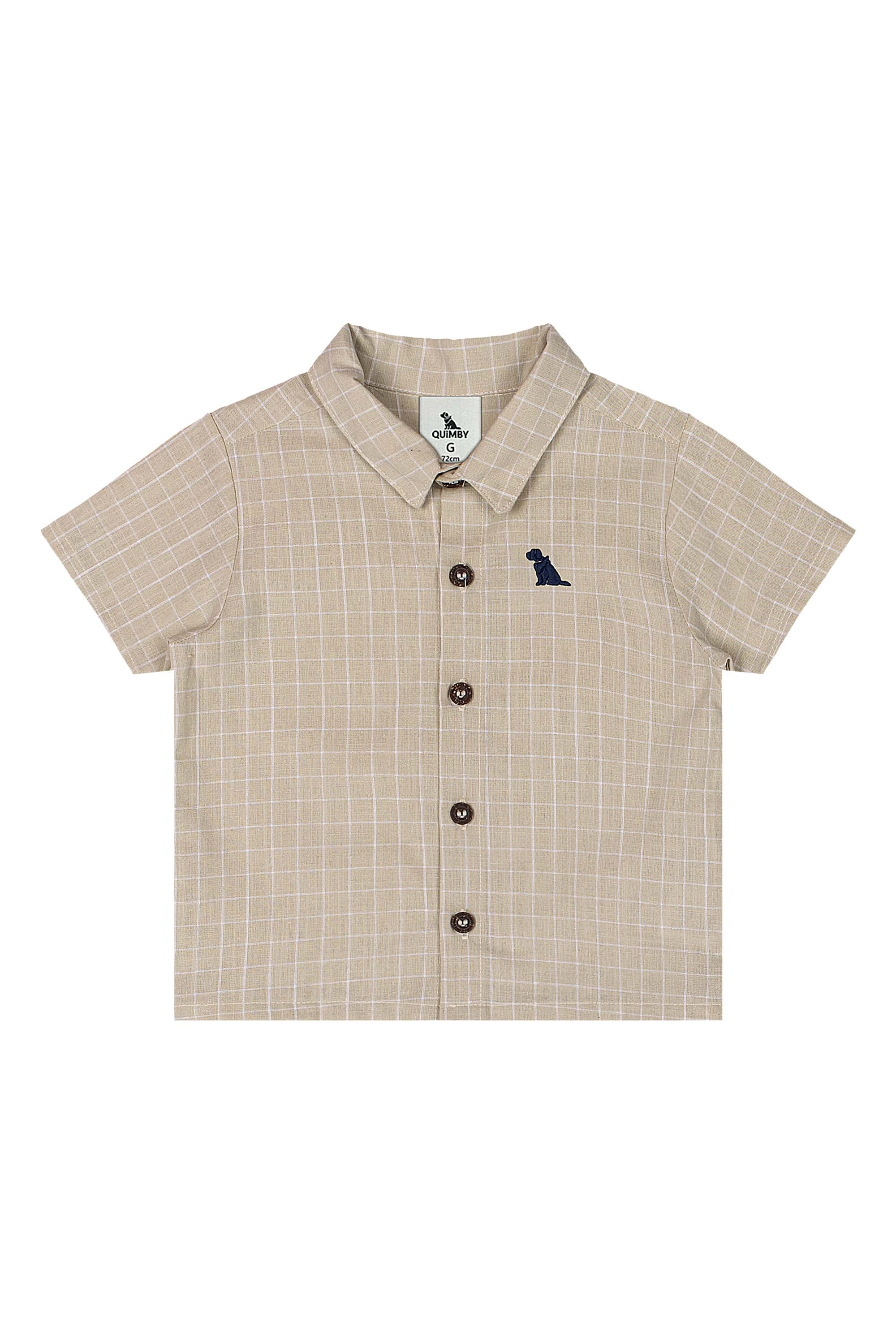 Conjunto Bebê Menino com Camisa e Bermuda (Bege) Quimby - Imagem 17