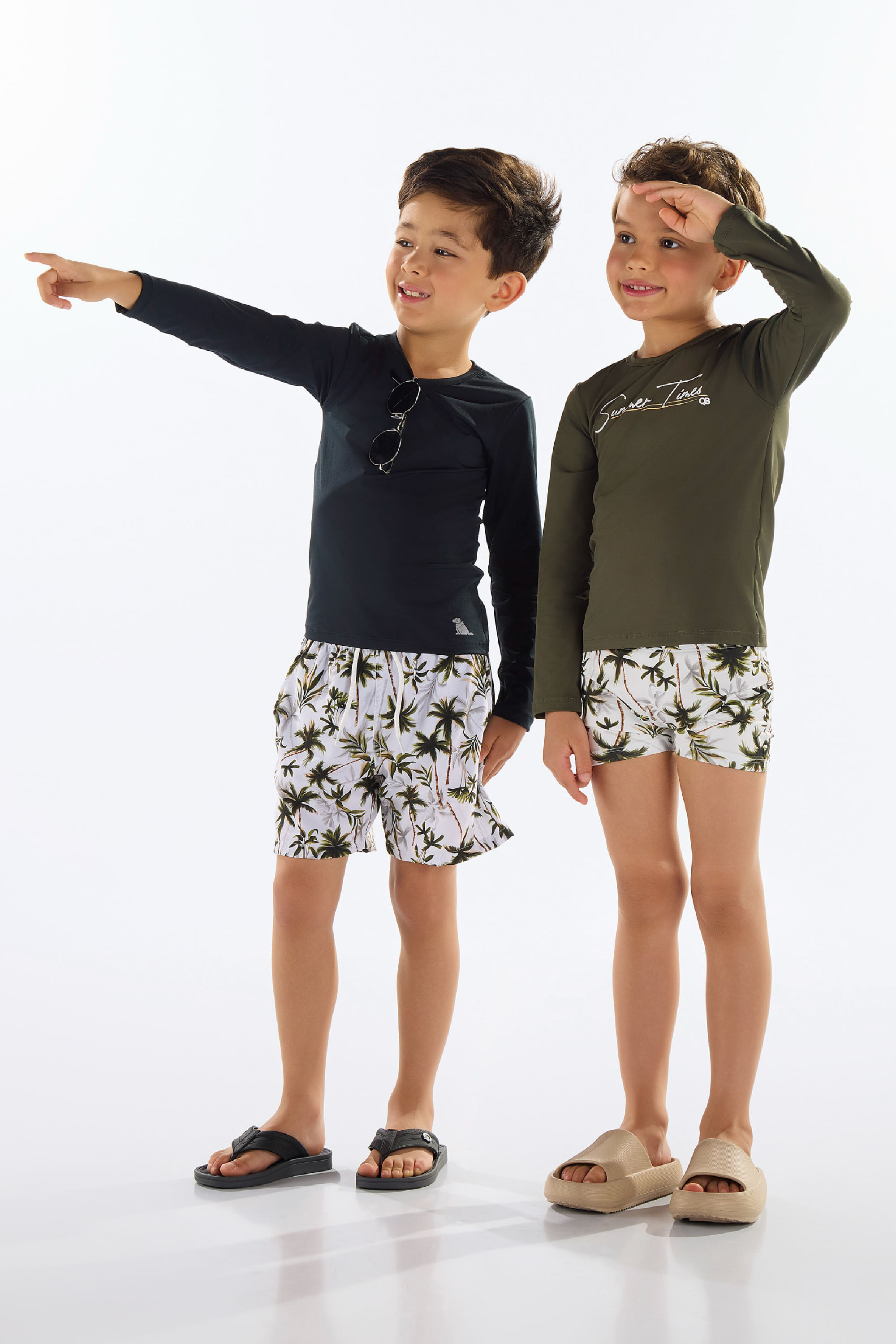 Bermuda Boxer Infantil em Microfibra (Off White) Quimby - Imagem 12
