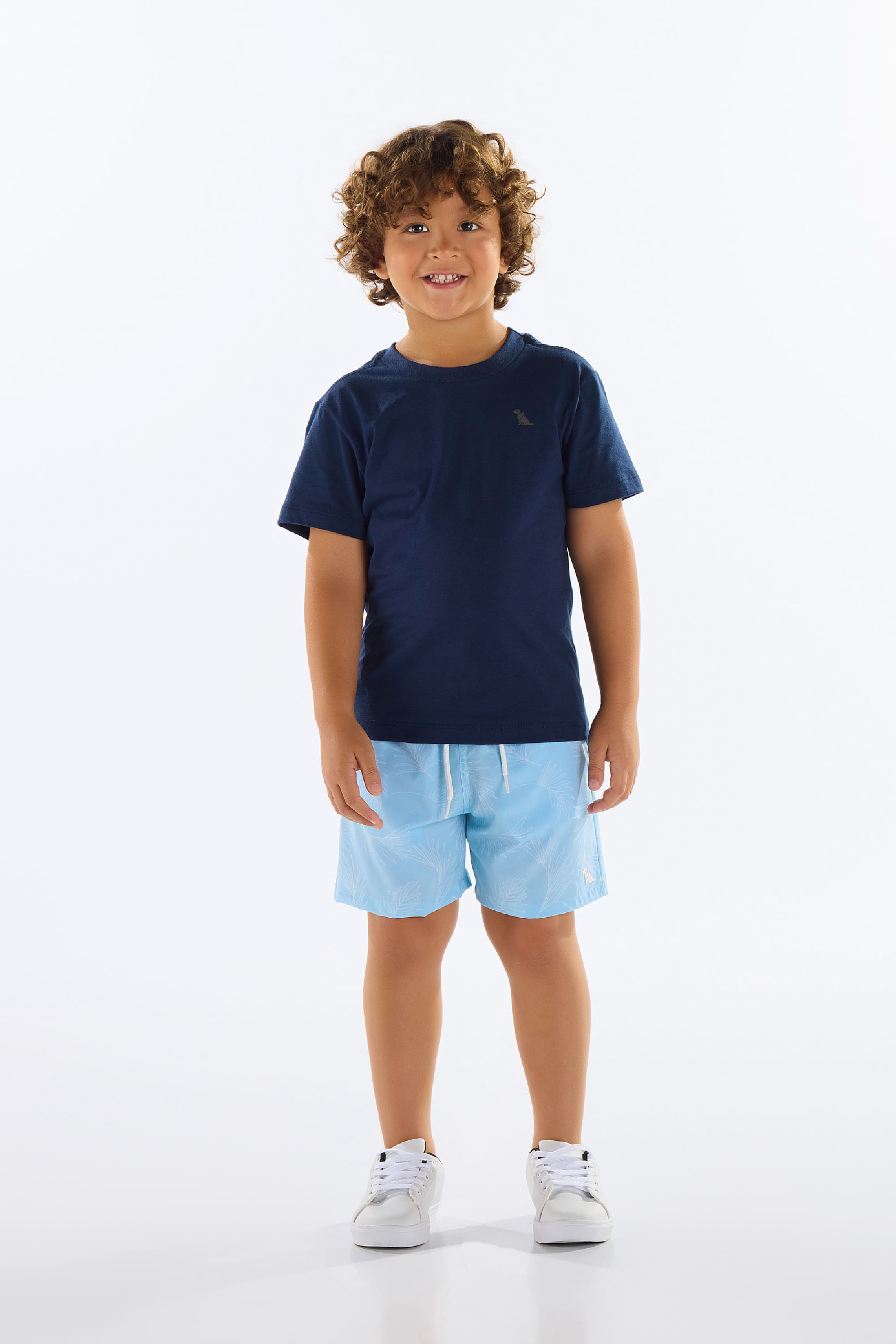 Bermuda Boxer Infantil Masculina em Microfibra Estampada (Azul) Quimby - Imagem 9