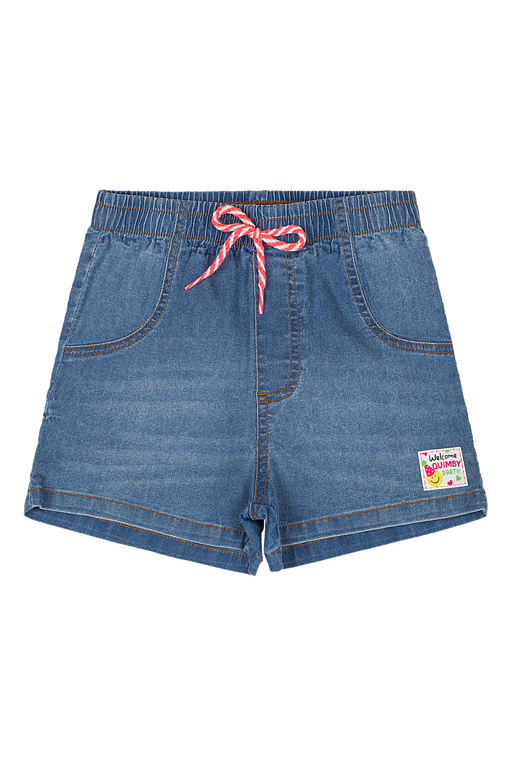 Shorts Infantil Feminino em Jeans com Elastano (Azul) Quimby - Imagem 17