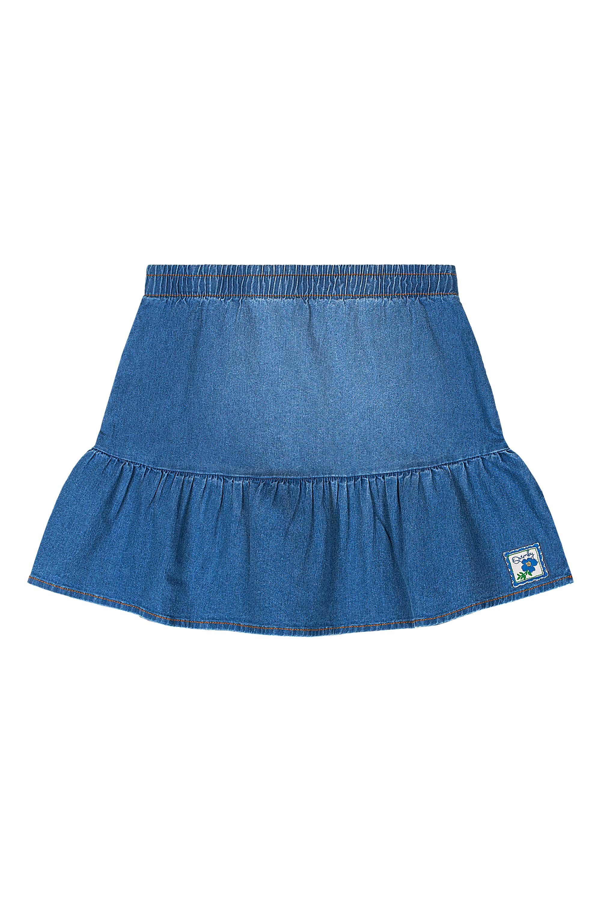 Conjunto com Blusa e Saia Jeans Infantil (Amarelo) Quimby - Imagem 22