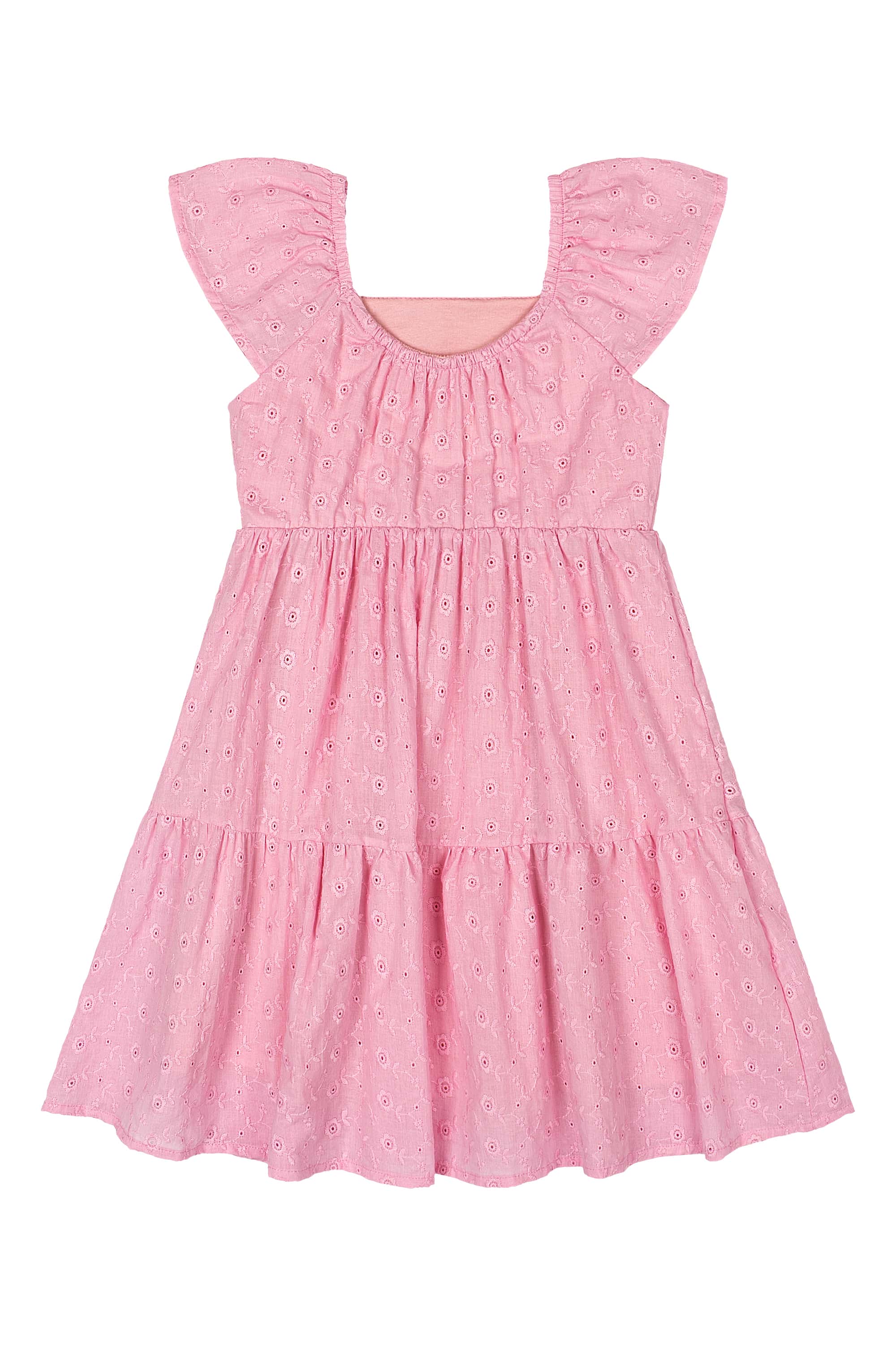 Vestido Infantil em Laise Forrado (Rosa) Quimby - Imagem 4