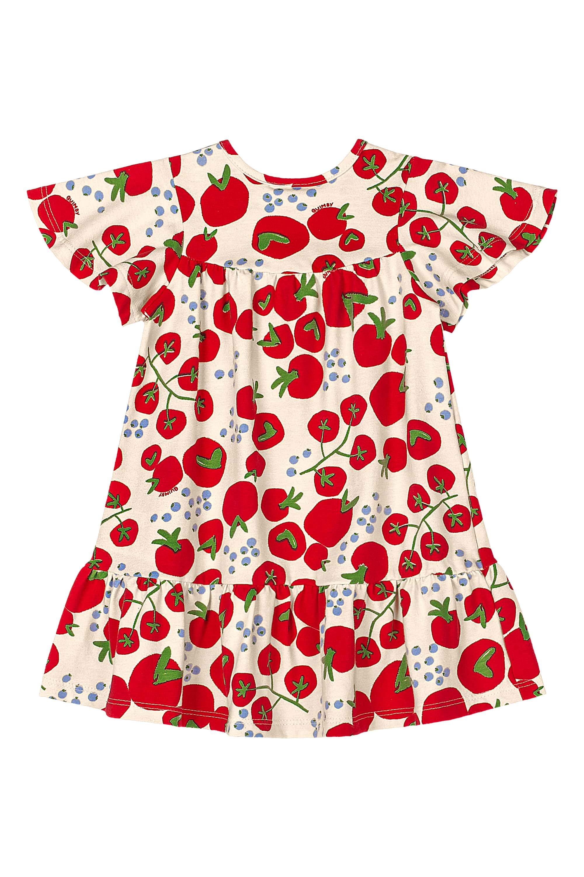Vestido em Cotton Tomates para Bebê (Vermelho) Quimby - Imagem 3