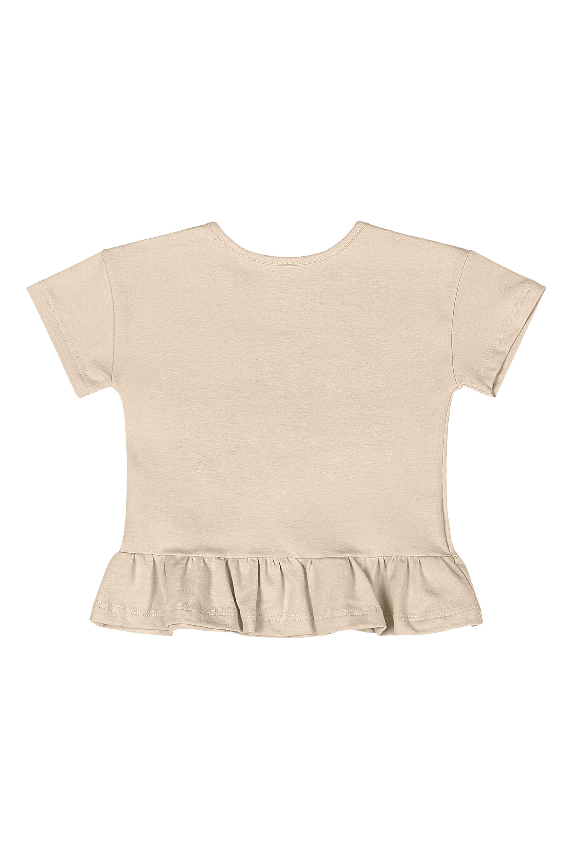 Blusa para Bebê com Glitter e Pompom (Bege) Quimby - Imagem 6