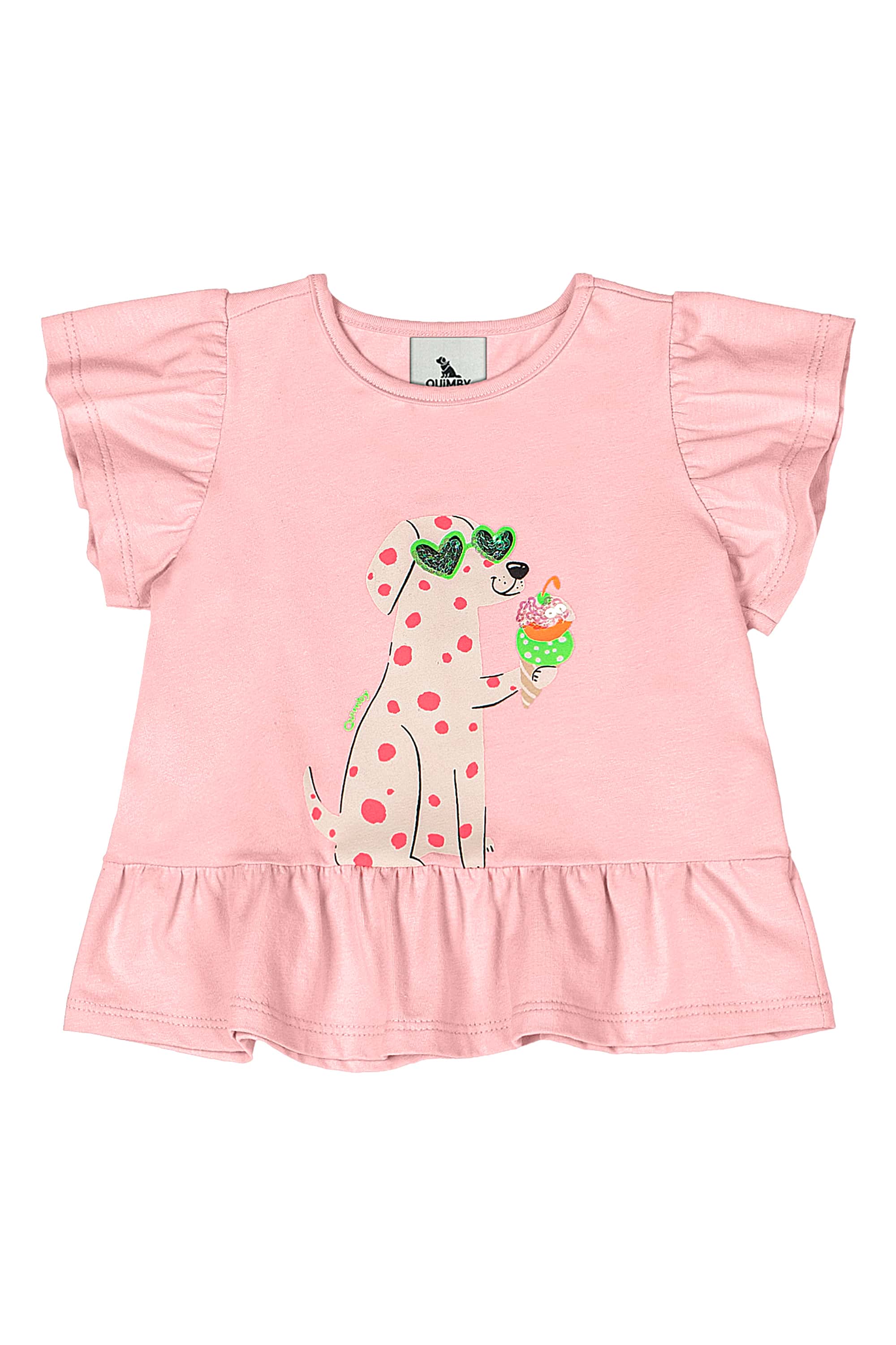 Conjunto com Blusa e Calça Legging para Bebê Menina (Rosa) Quimby - Imagem 9