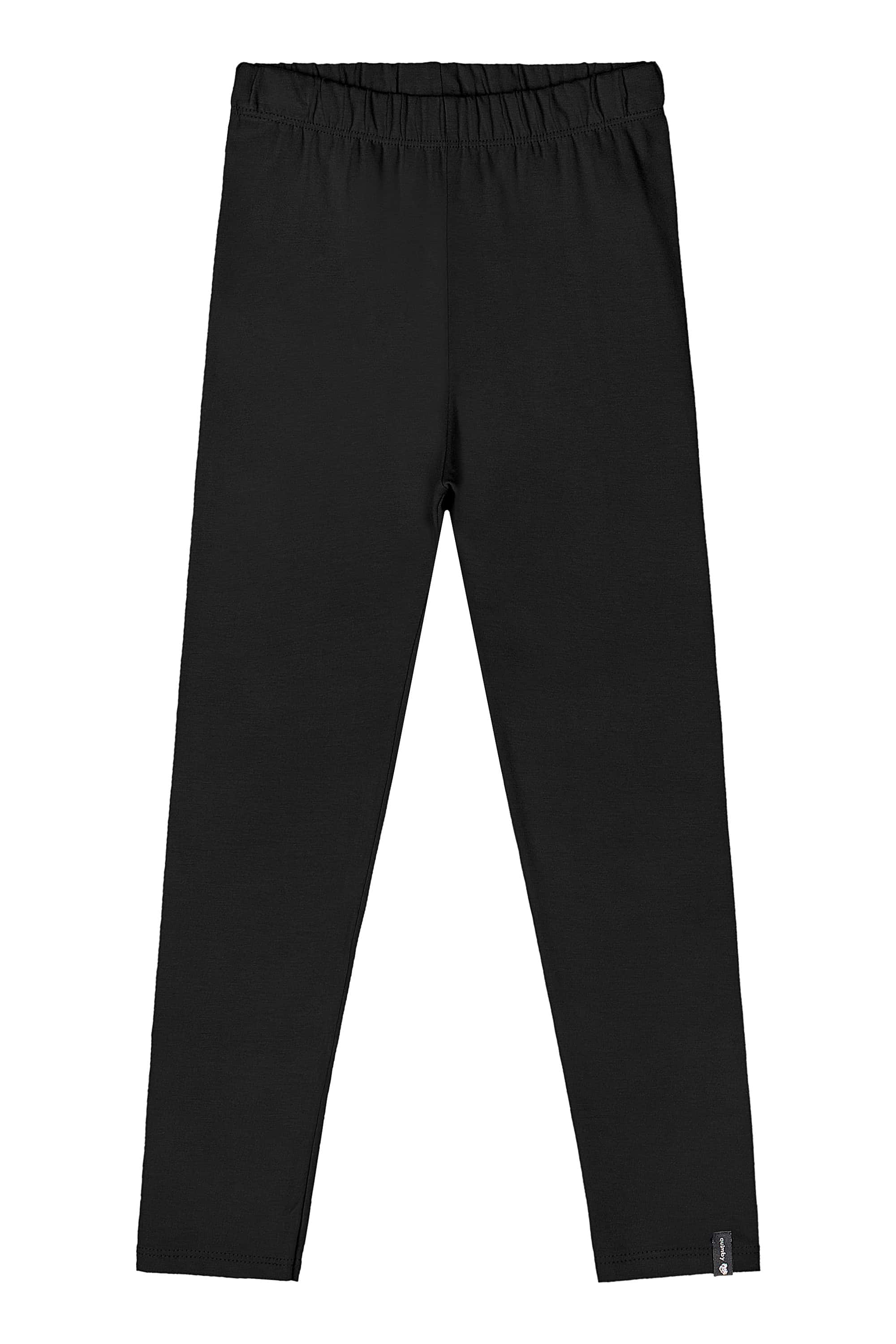 Calça Legging Básica em Cotton para Menina (Preto) Quimby - Imagem 17
