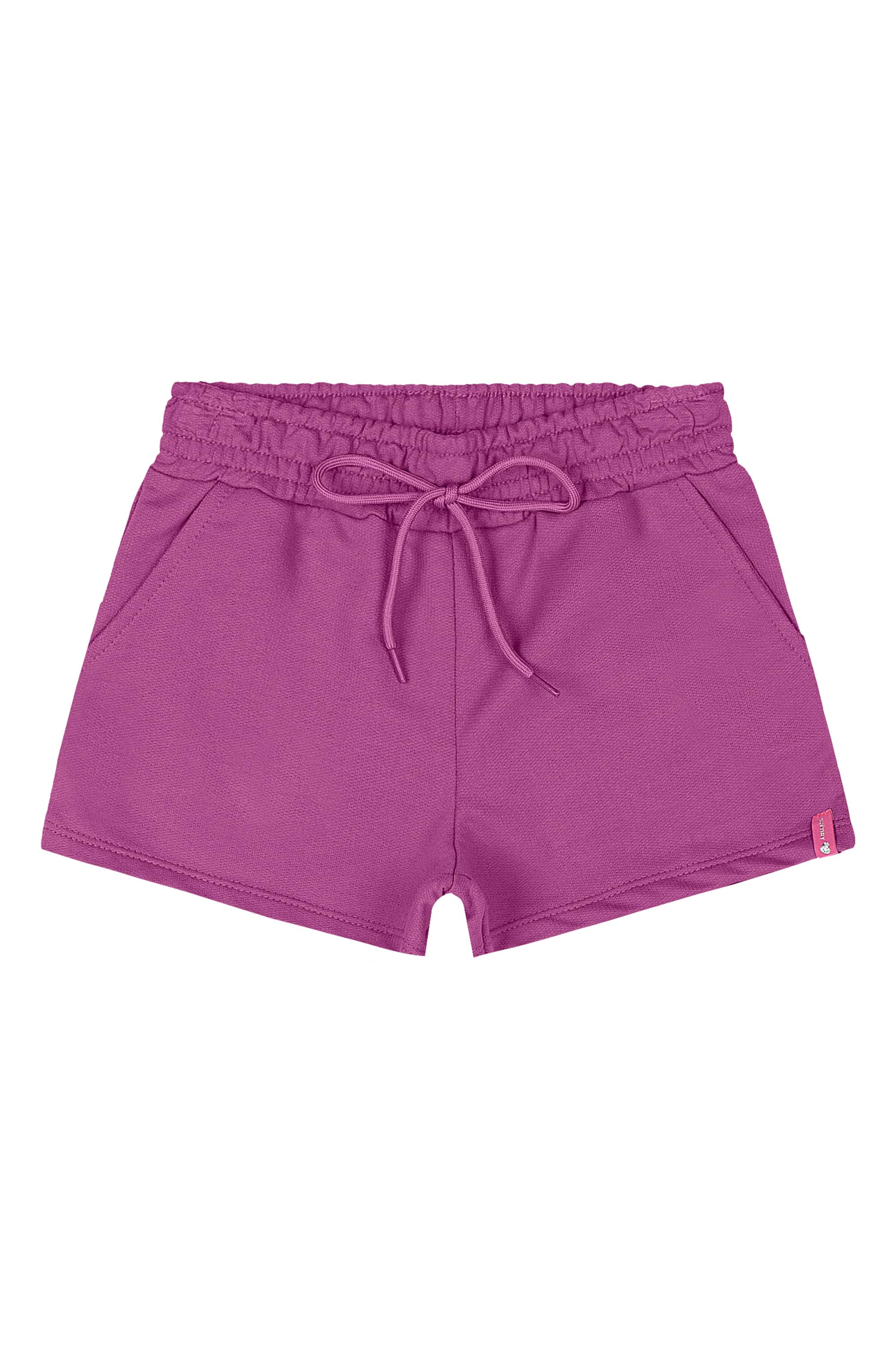 Short Básico em Moletom Infantil Feminino (Roxo) Quimby