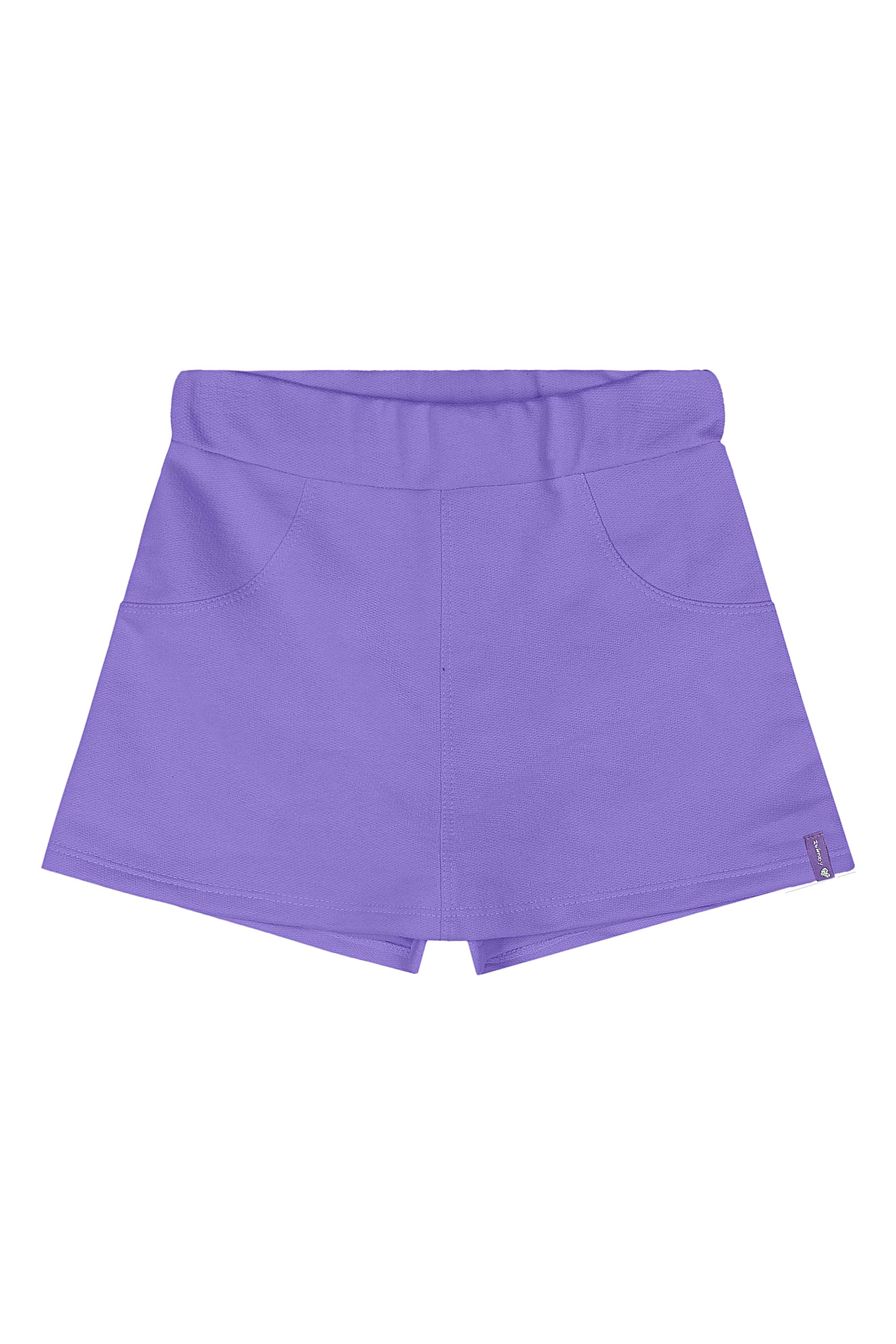Short-Saia em Moletom Infantil Feminino (Roxo) Quimby - Imagem 13