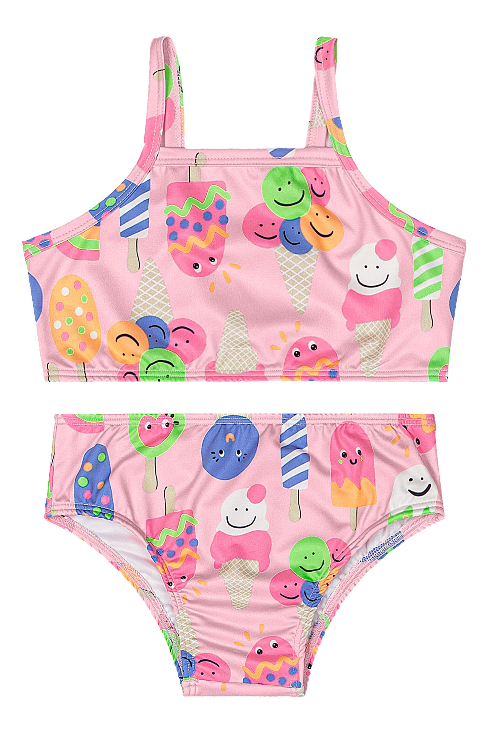 Biquíni UV FPS +50 Infantil em Poliéster (Rosa) Quimby - Imagem 16