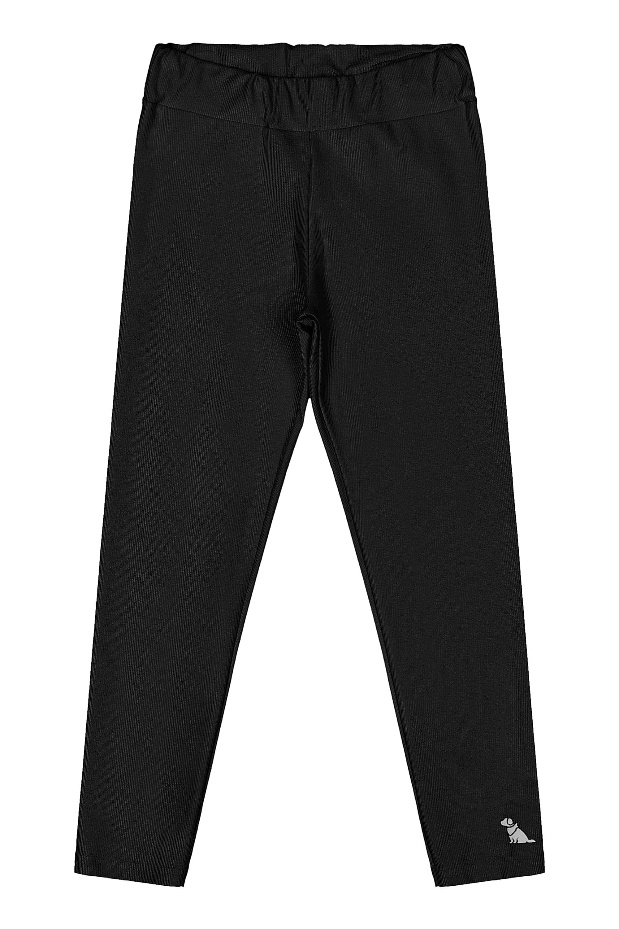 Calça Legging Move Infantil para Menina (Preto) Quimby