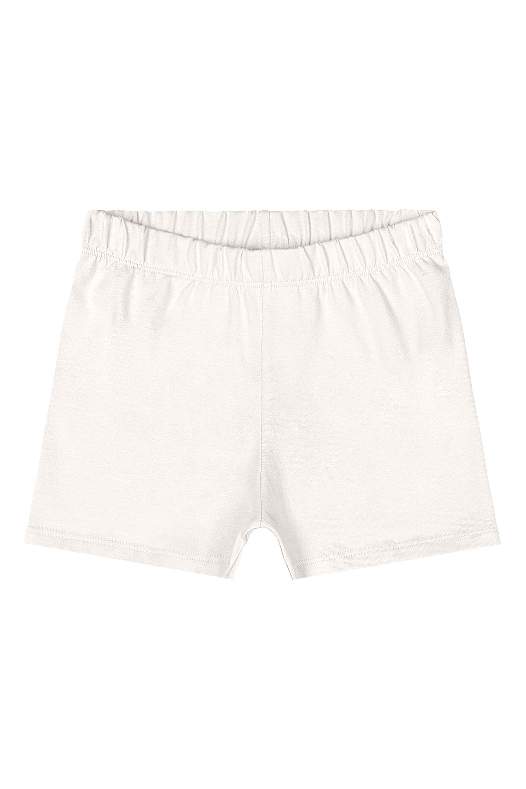 Short em Cotton Infantil Feminino (Off White) Quimby