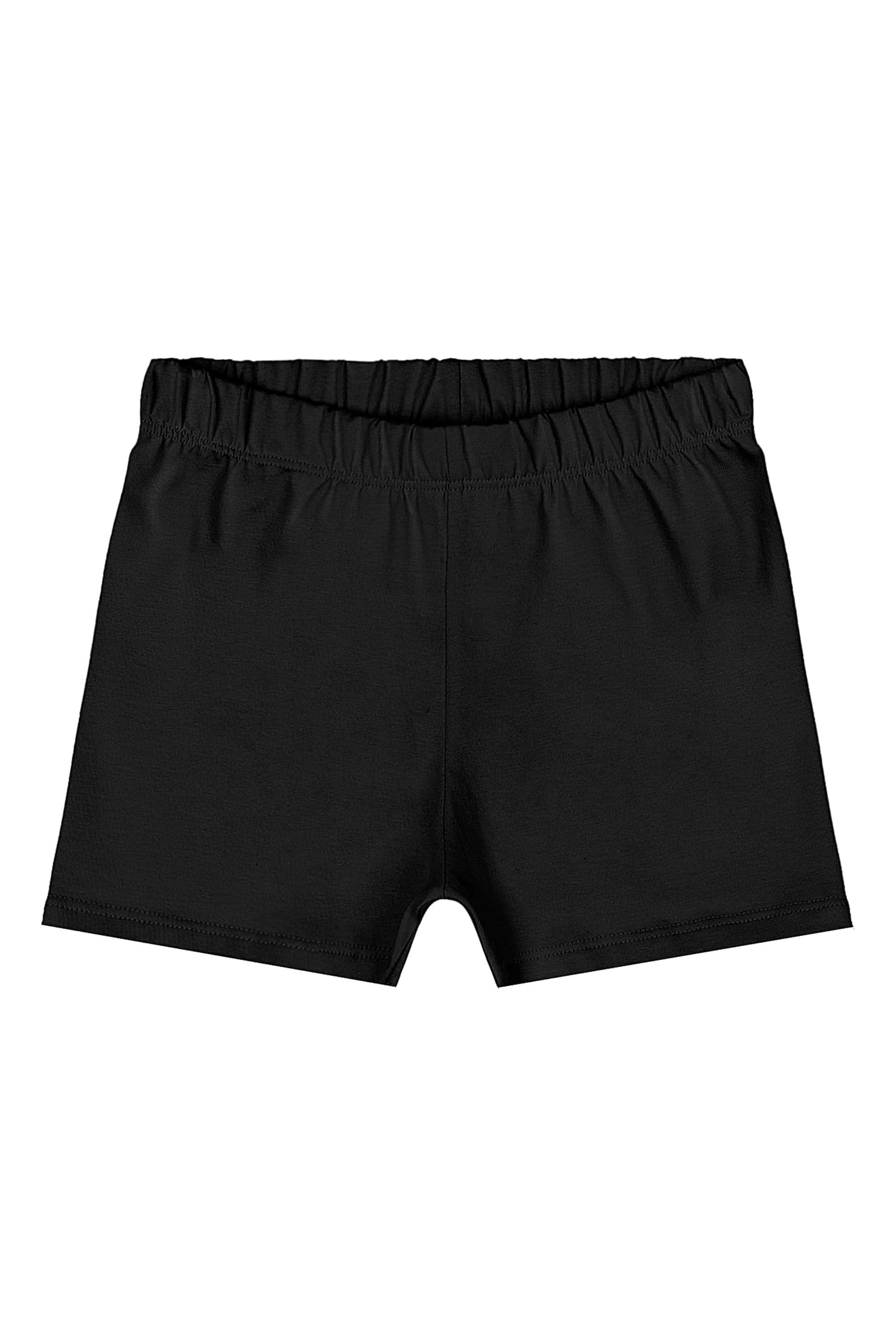 Short em Cotton Infantil Feminino (Preto) Quimby - Imagem 3
