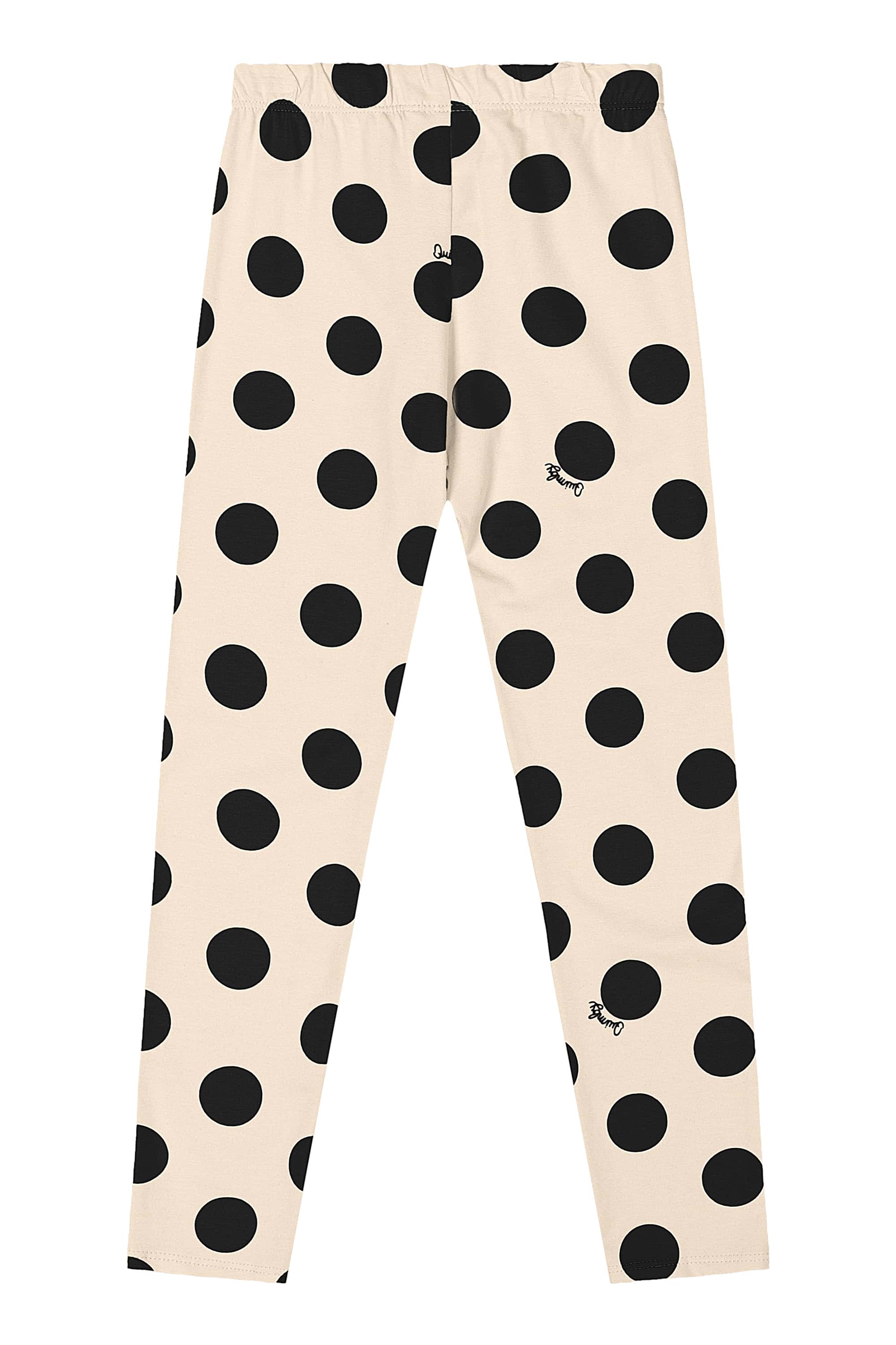 Conjunto com Blusa e Calça Legging de Bolinhas (Preto) Quimby - Imagem 12