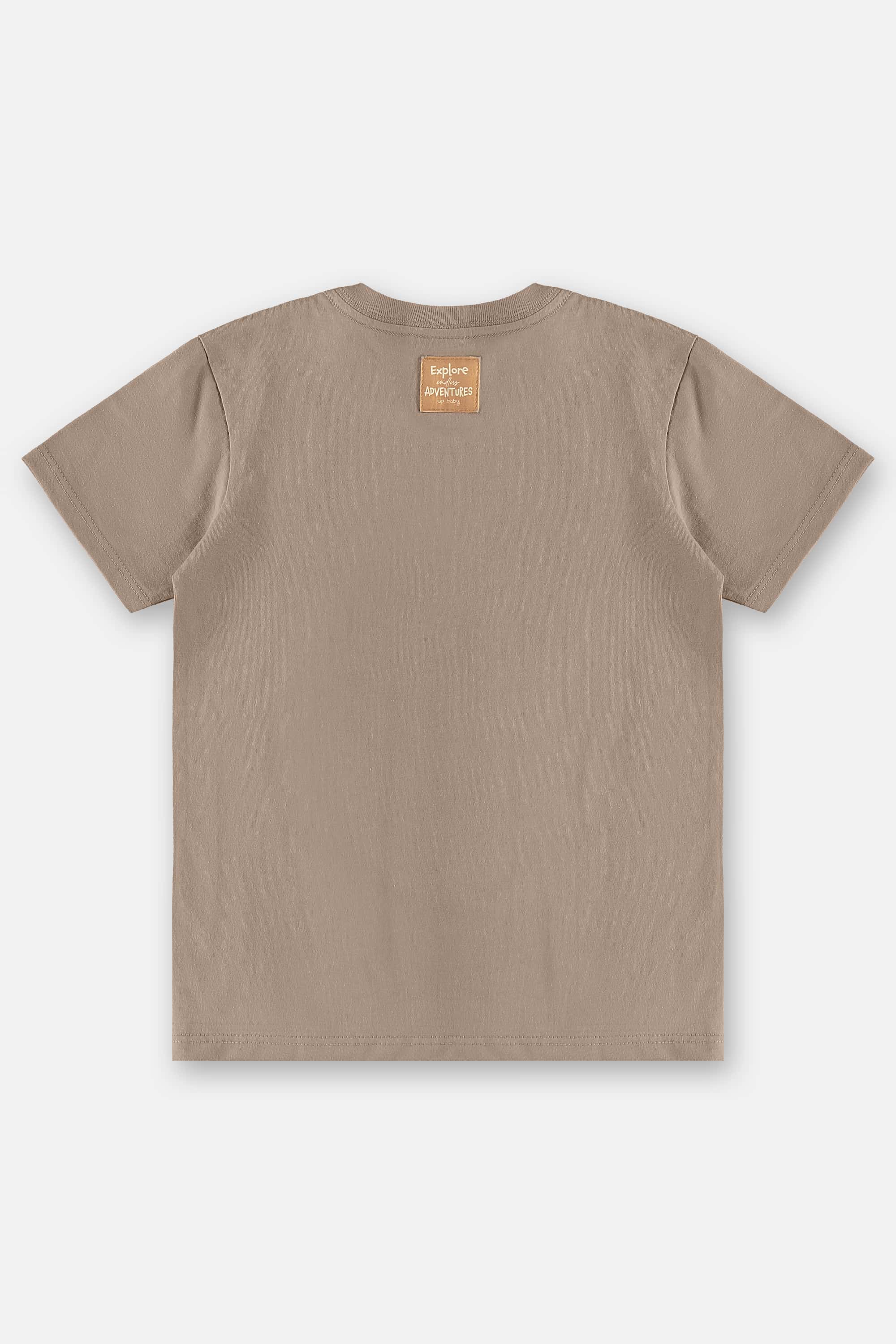 Conjunto com Camiseta Animais e Bermuda Infantil Masculino (Bege) Up Baby - Imagem 39