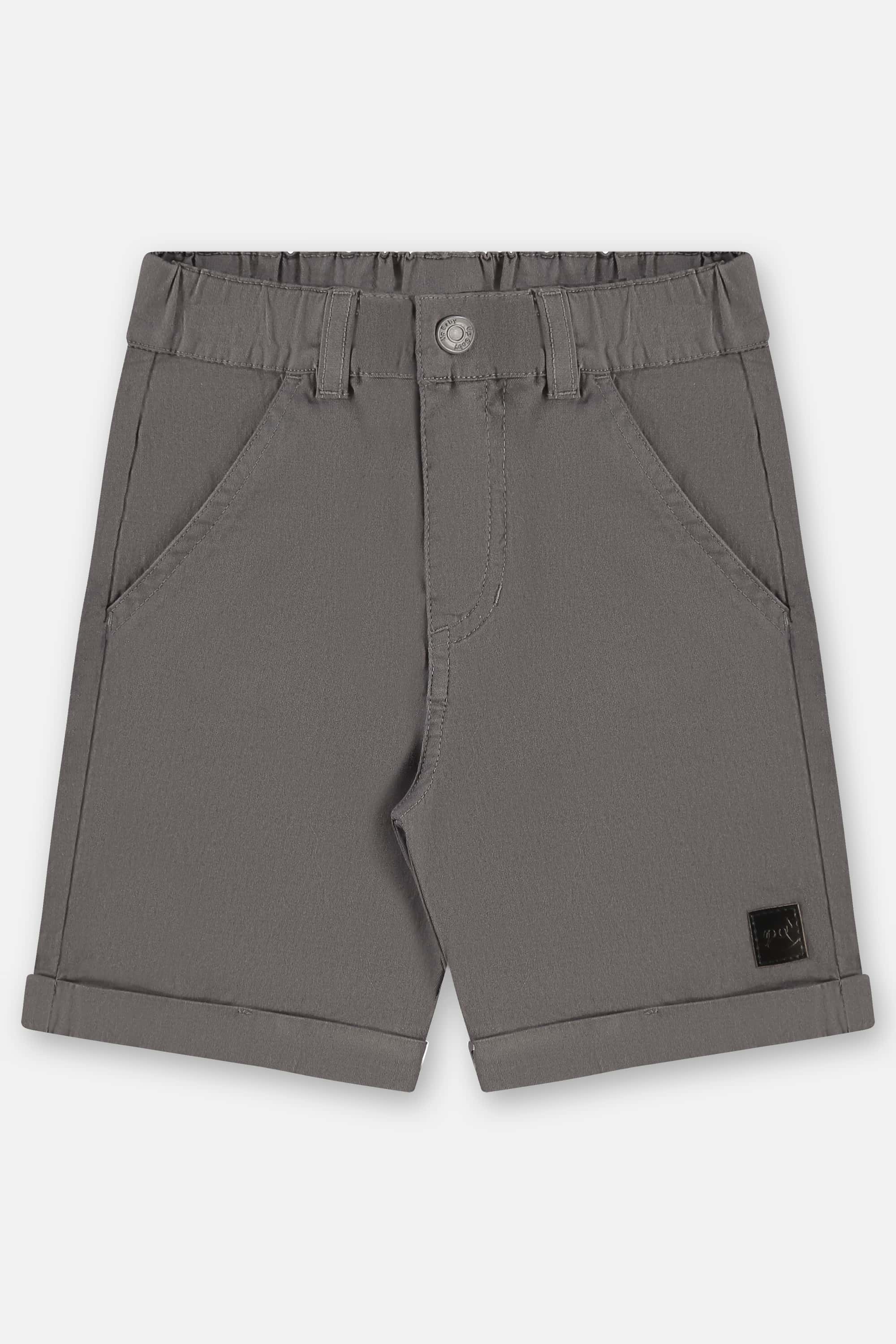 Bermuda Infantil Masculina em Sarja com Elastano (Cinza Escuro) Up Baby