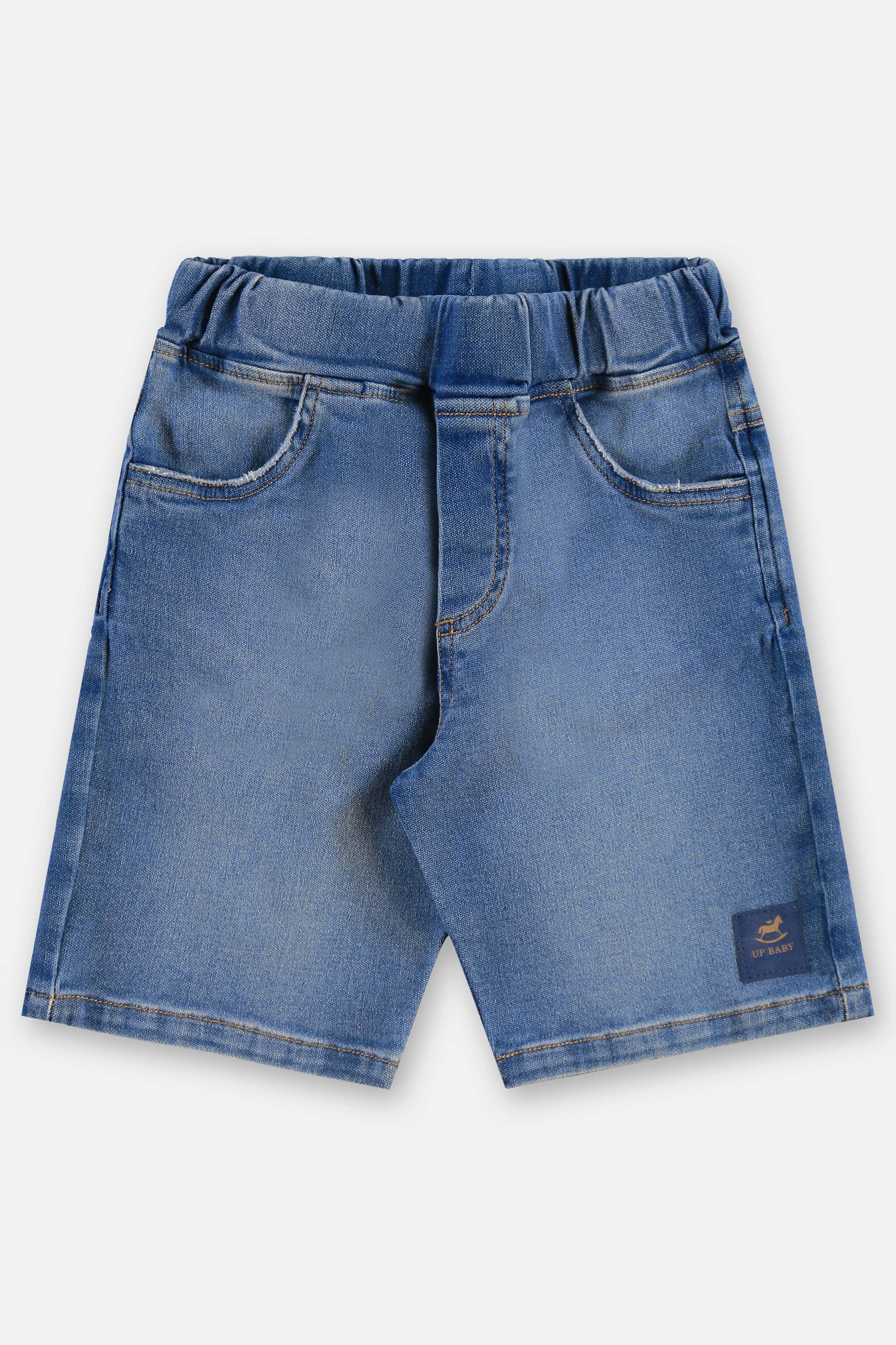 Bermuda Infantil Masculina em Jeans com Moletom (Azul) Up Baby - Imagem 45