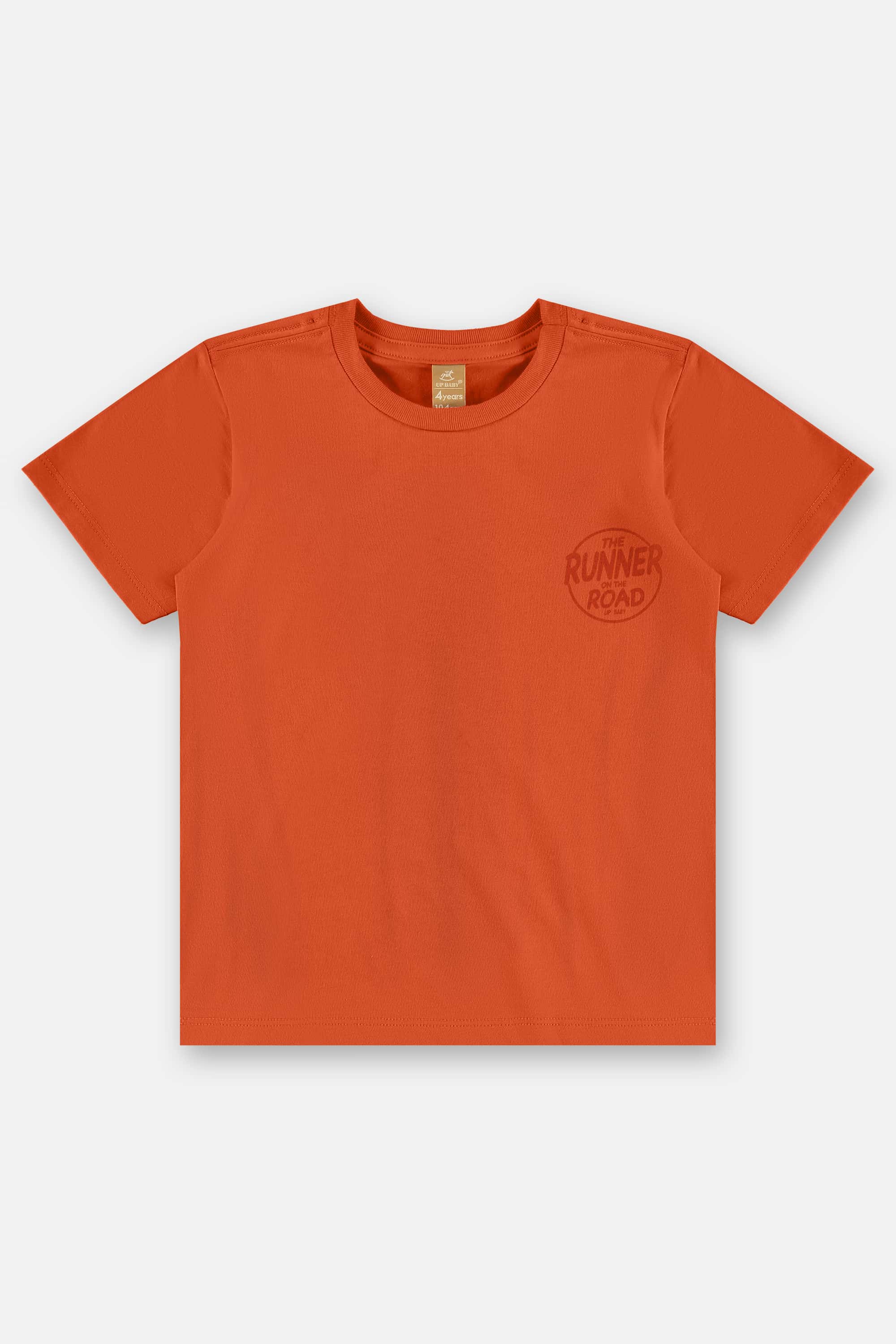 Conjunto Infantil Masculino com Camiseta e Short Listrado (Laranja) Up Baby - Imagem 10