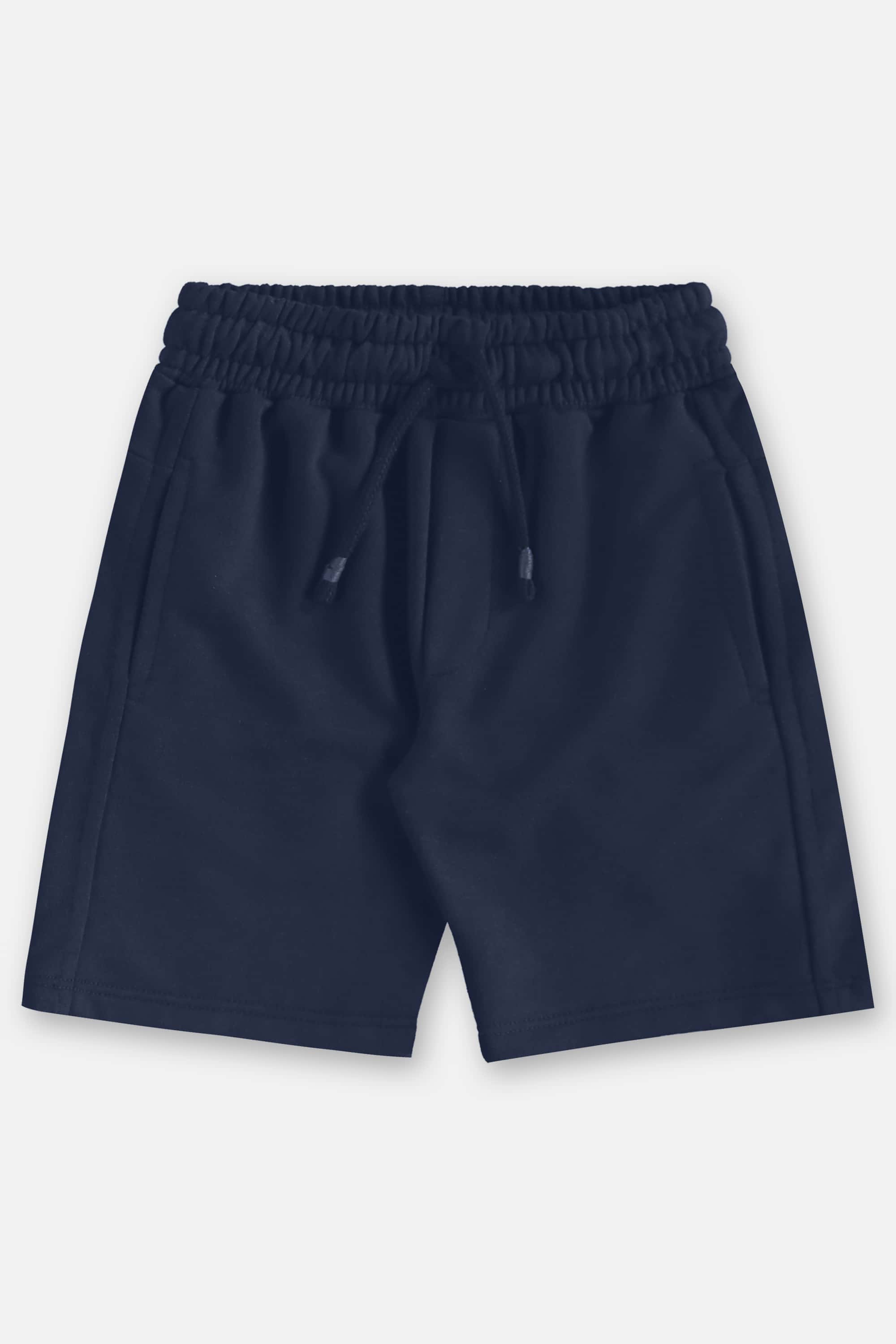 Conjunto Infantil com Camiseta em Algodão e Bermuda em Moletom (Azul) Up Baby - Imagem 44