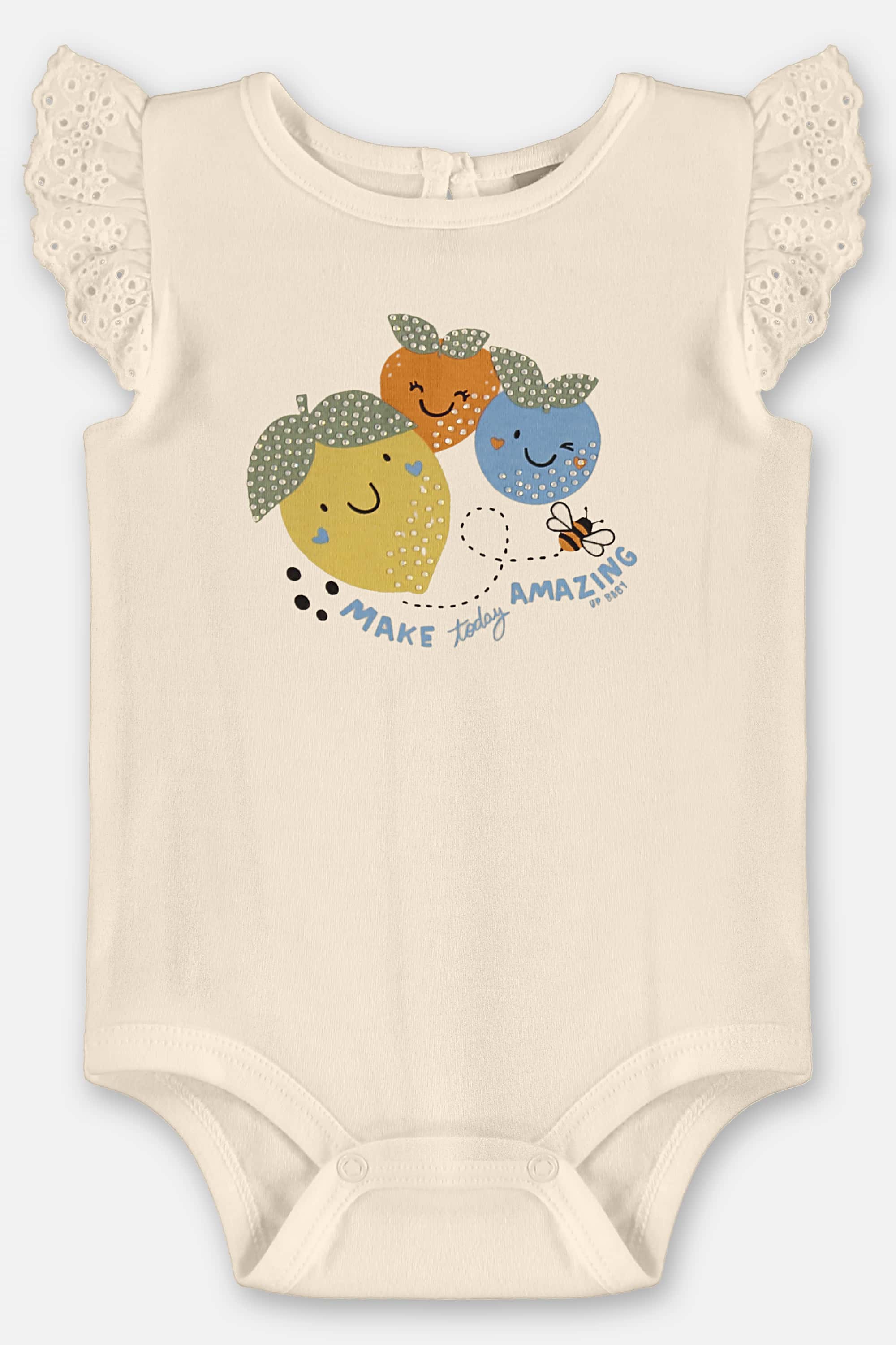 Conjunto Frutas com Body e Short para Bebê Menina (Bege) Up Baby - Imagem 8