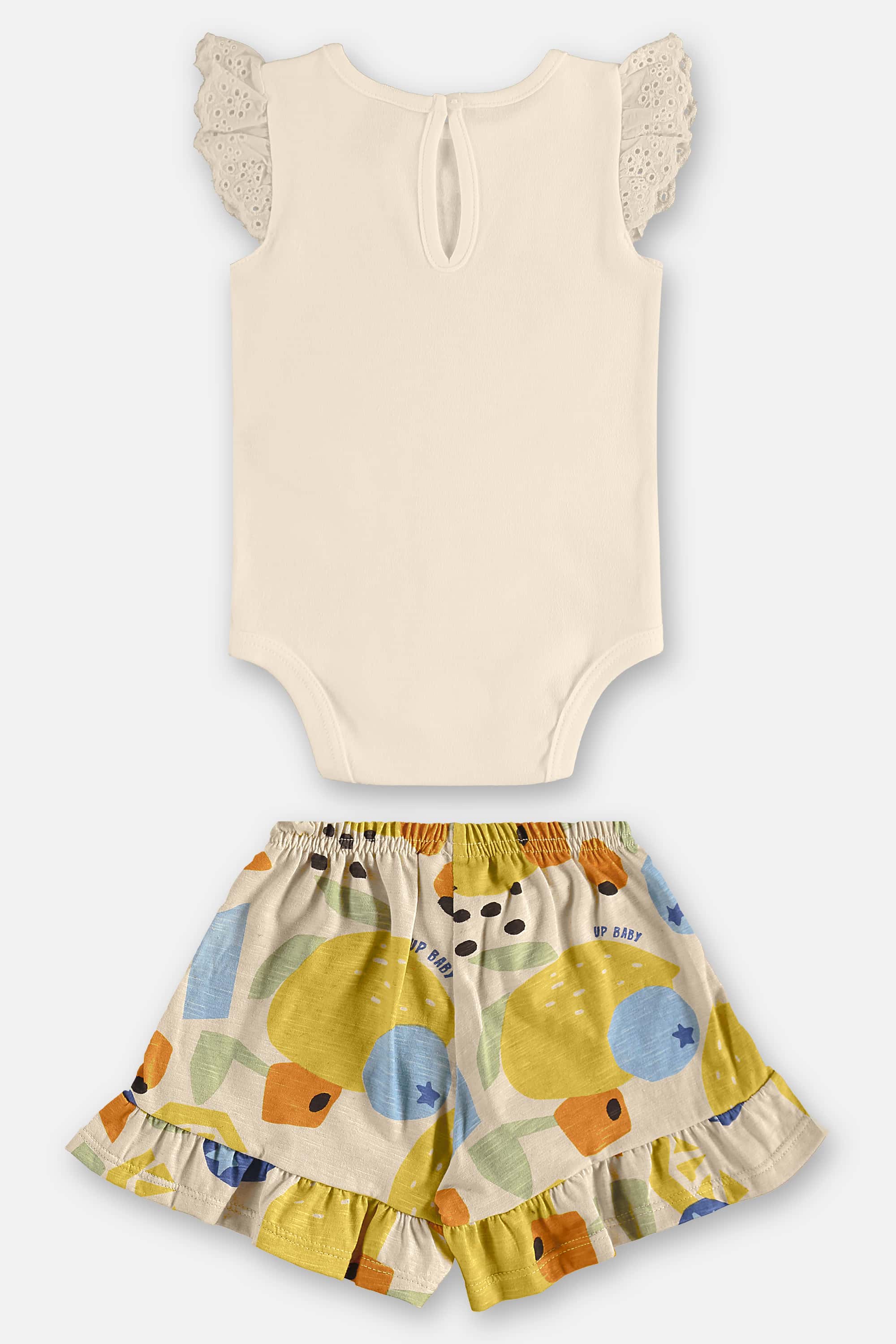 Conjunto Frutas com Body e Short para Bebê Menina (Bege) Up Baby - Imagem 10